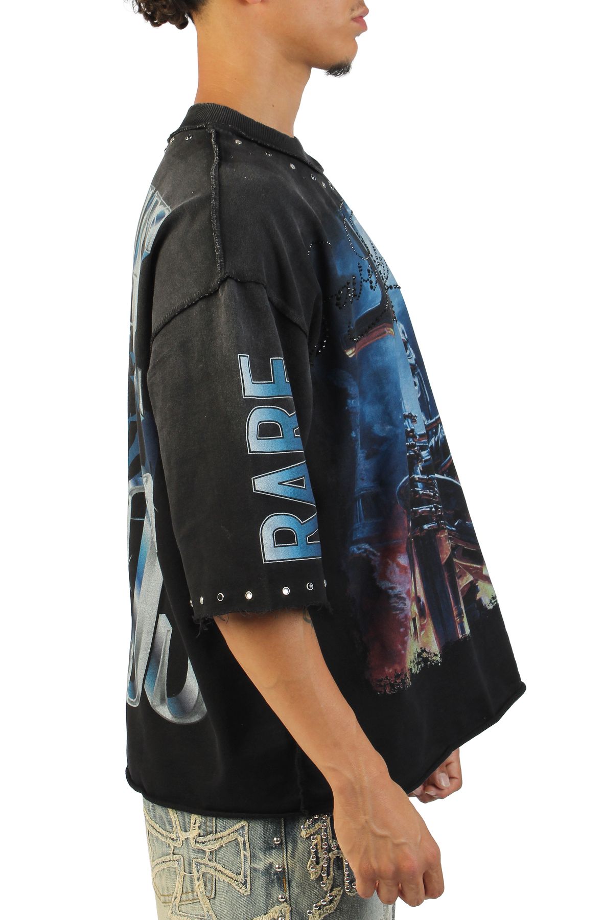 RARE PEACE Cut The Chaos T-Shirt RT6046-BLK - Shiekh