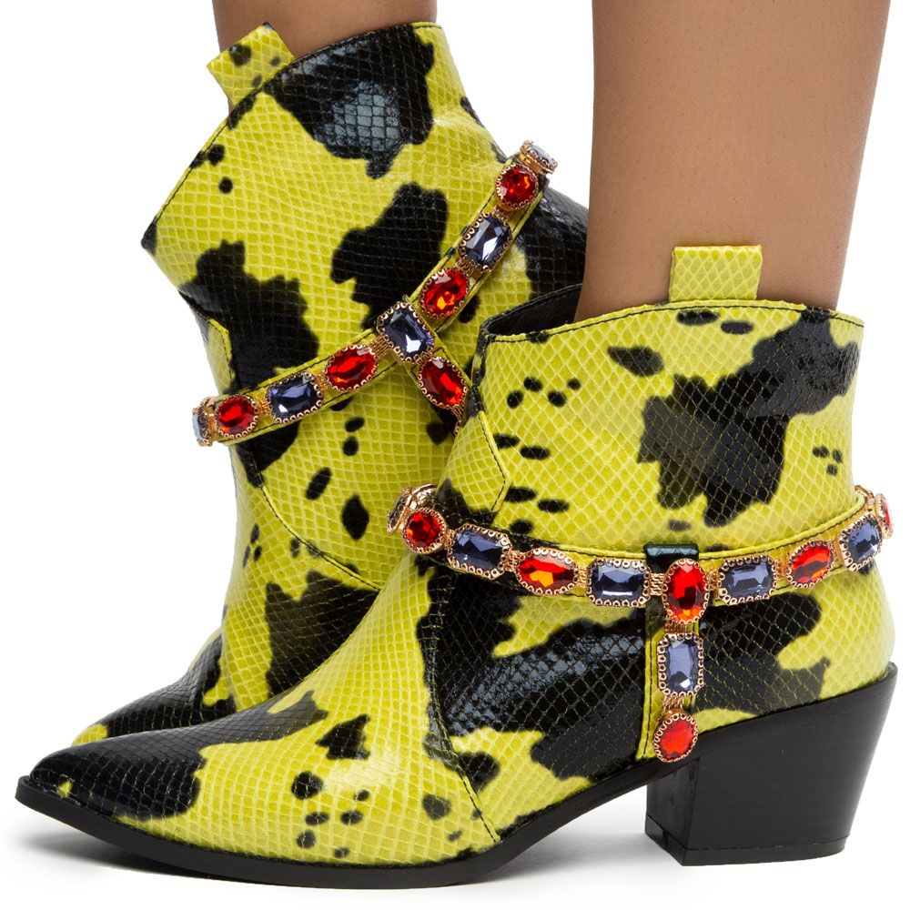 womens yellow cowboy boots