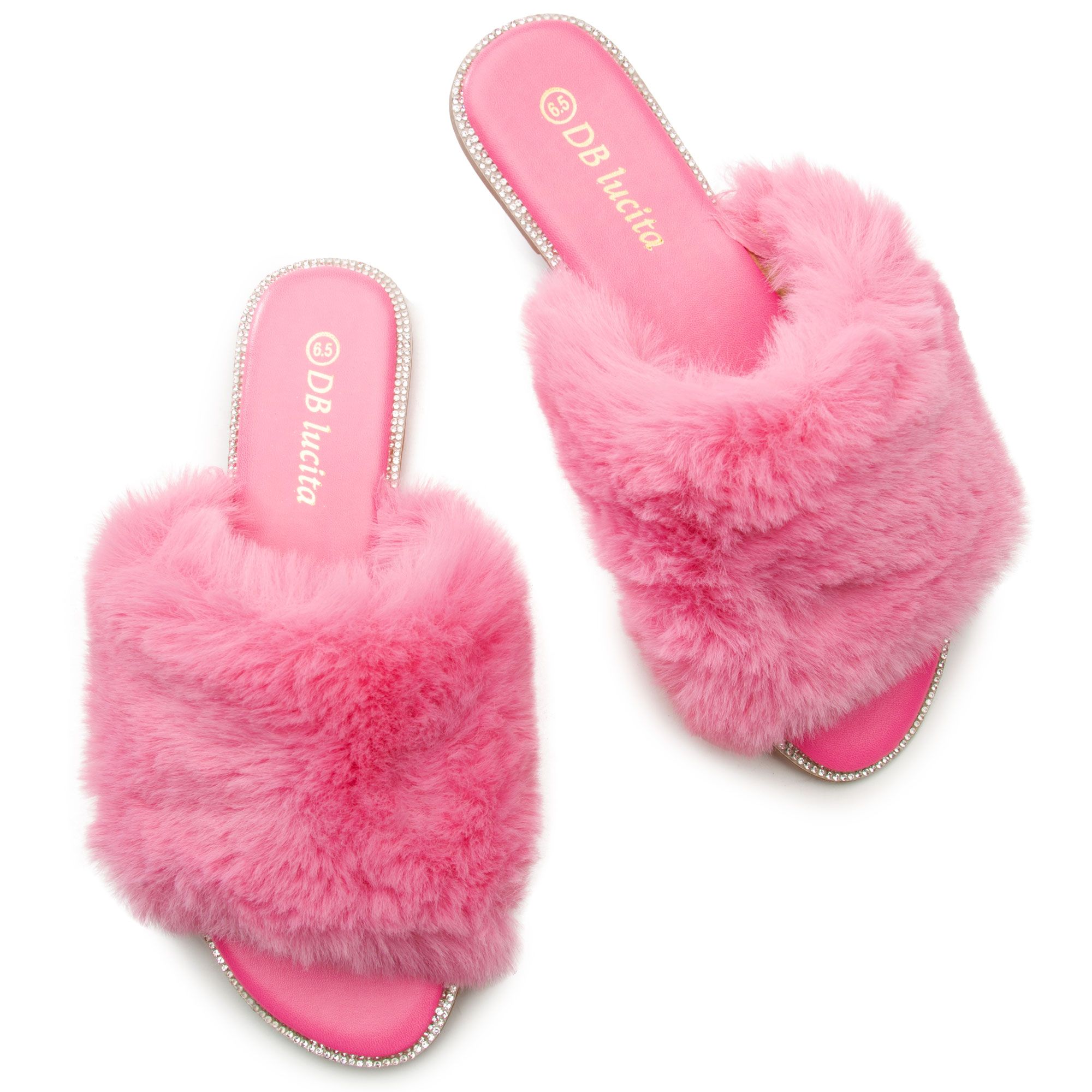 DD LUCITA Sarah-009 Fur Slide SARAH-009-FUSH - Shiekh