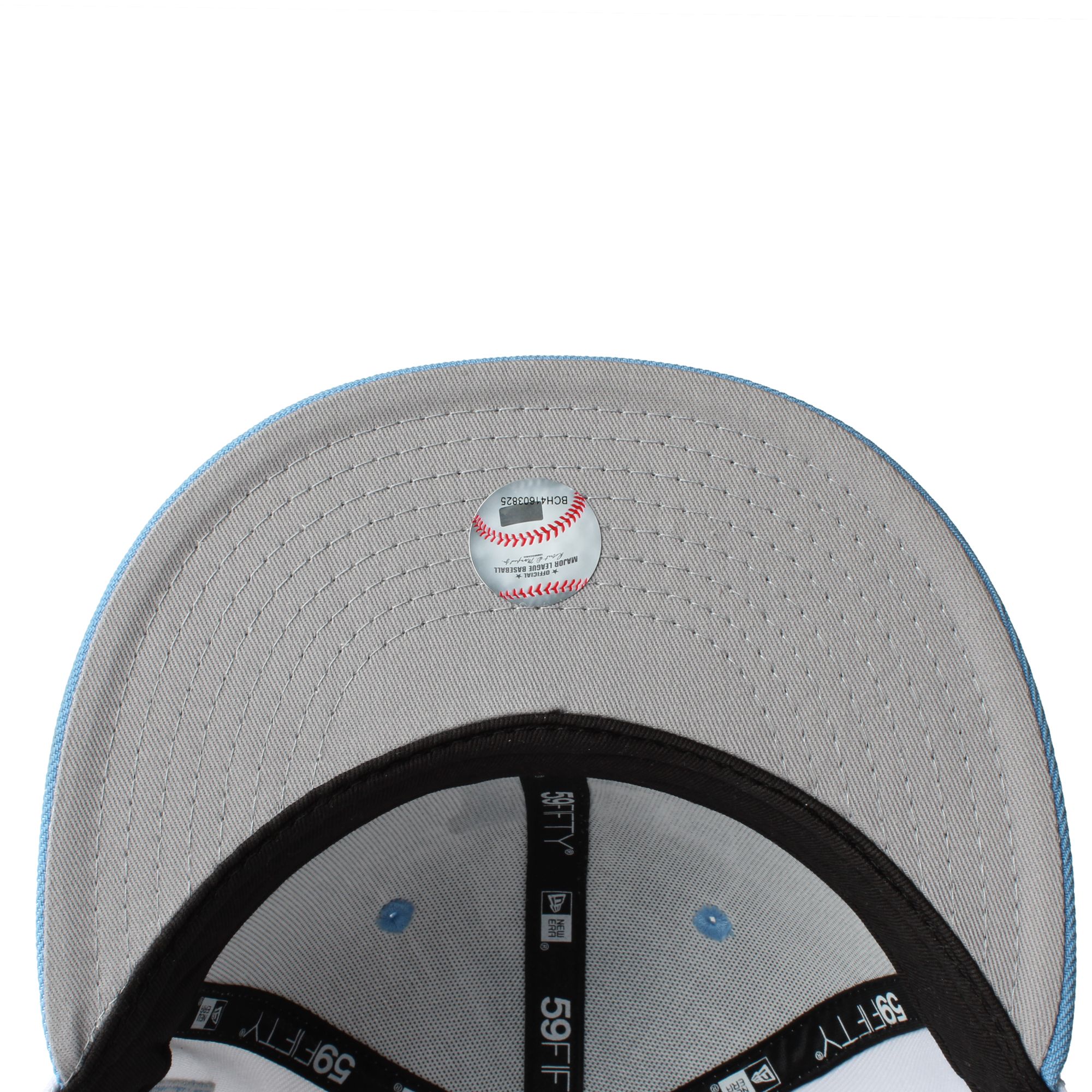 New Era Caps Dodgers Sky 59FIFTY Fitted Hat White/Sky
