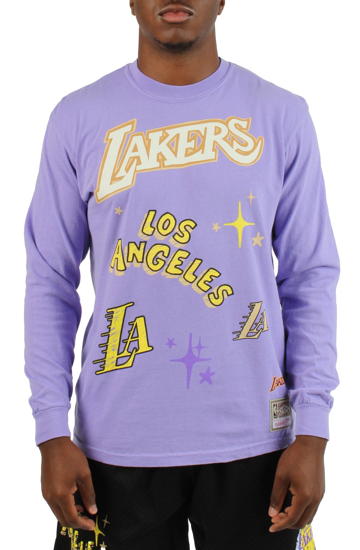 MITCHELL AND NESS Los Angeles Lakers Long Sleeve BMTL5655-LALYYPPPLTPR -  Shiekh
