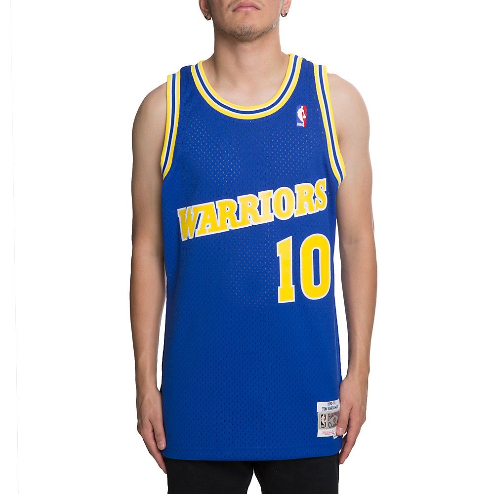 Golden State Warriors Tim Hardaway Signed Blue Throwback Jersey