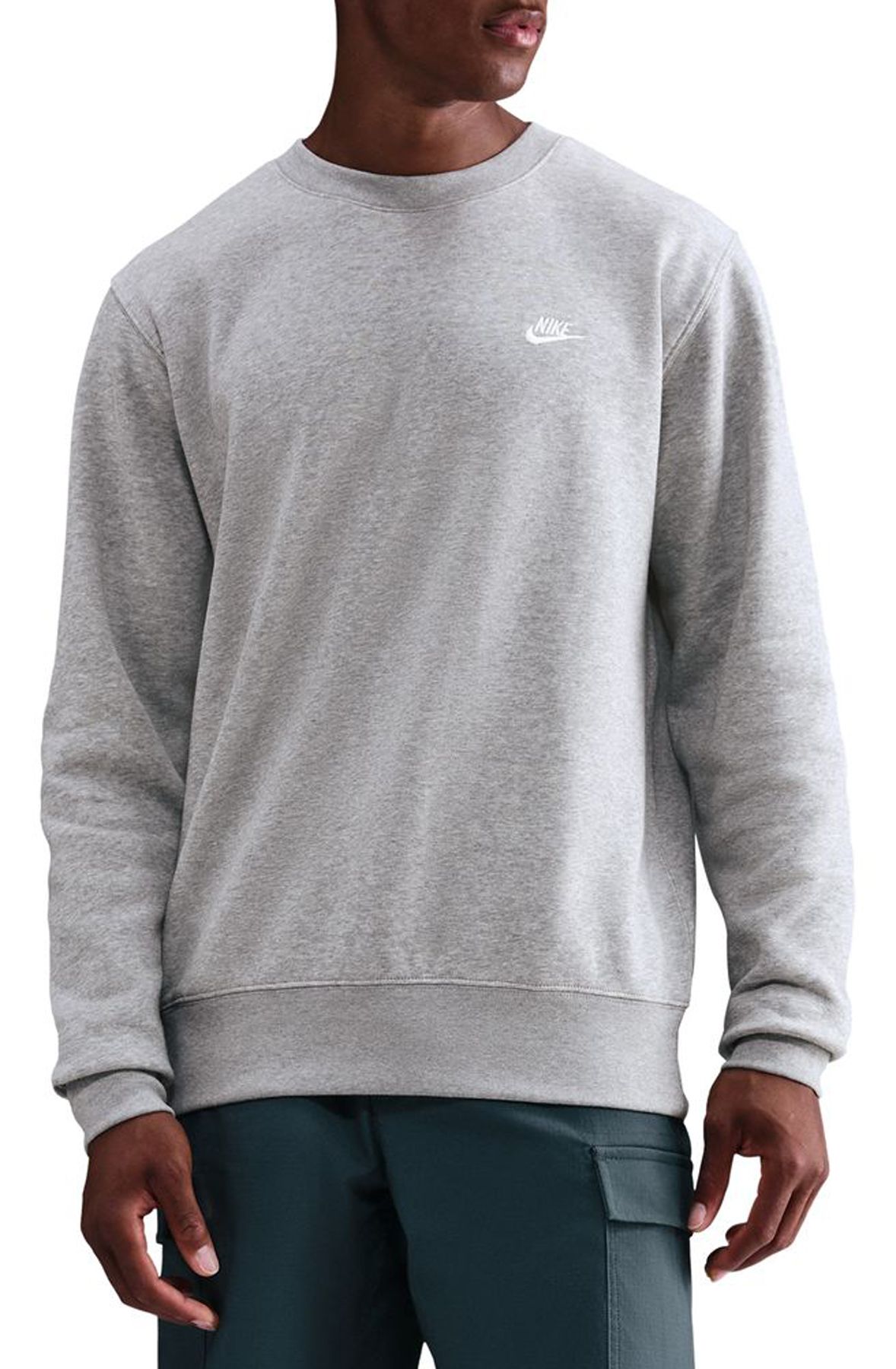 nike heritage crew sweatshirt grey