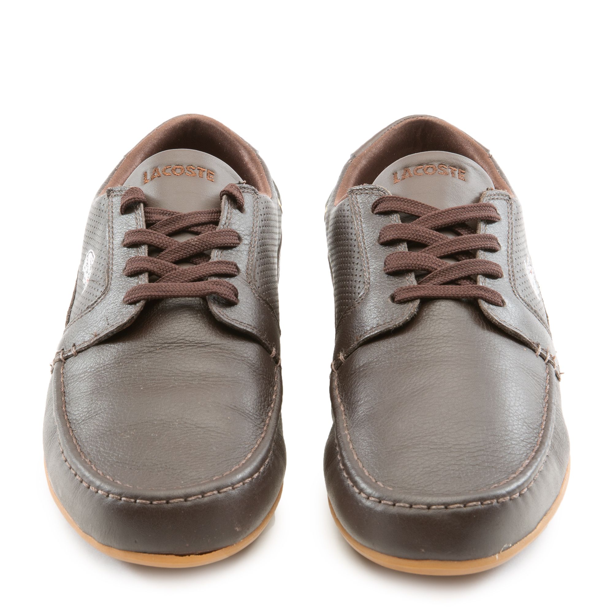 Lacoste Dreyfus Brown Leather Boat Shoes Men’s Size 11.5 (EU 45) Casual Lace-Up lacoste dreyfus products for sale | eBay main image 3