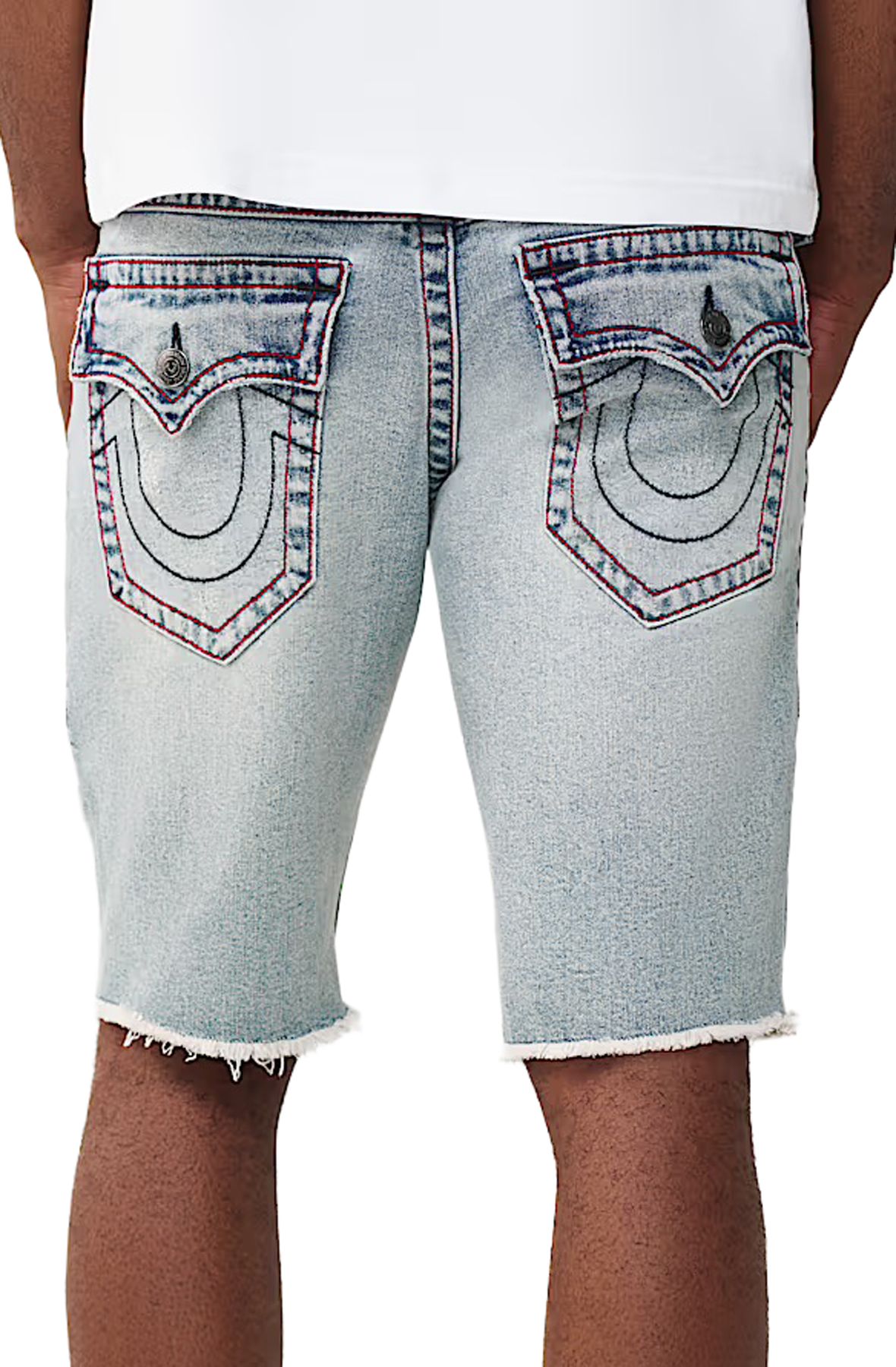 TRUE RELIGION Ricky Flap Frayed Hem Short 110272-STAR - Shiekh