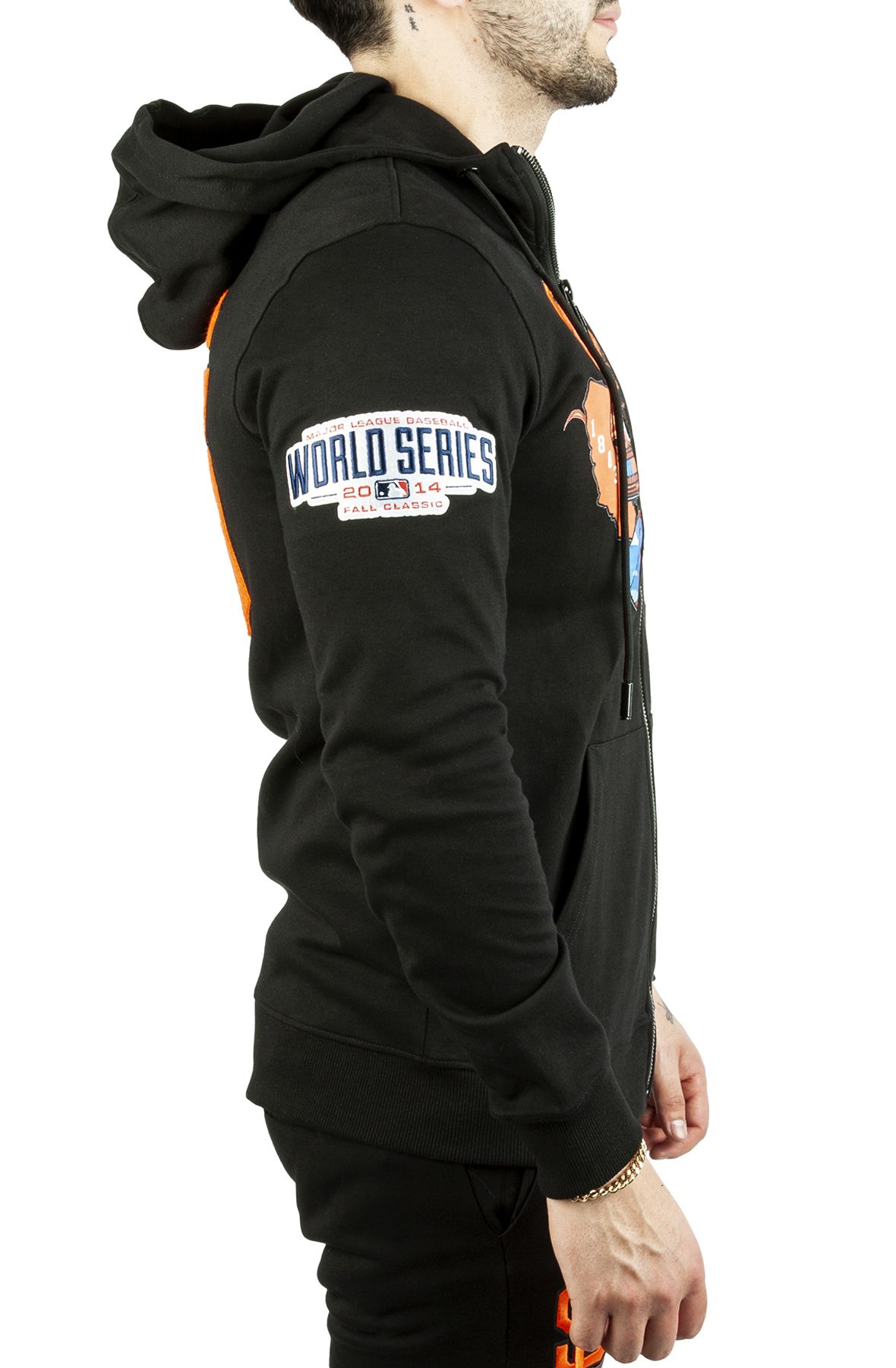 MLB SF Giants Baseball Black Hoodie Sweatshirt Bling Women's