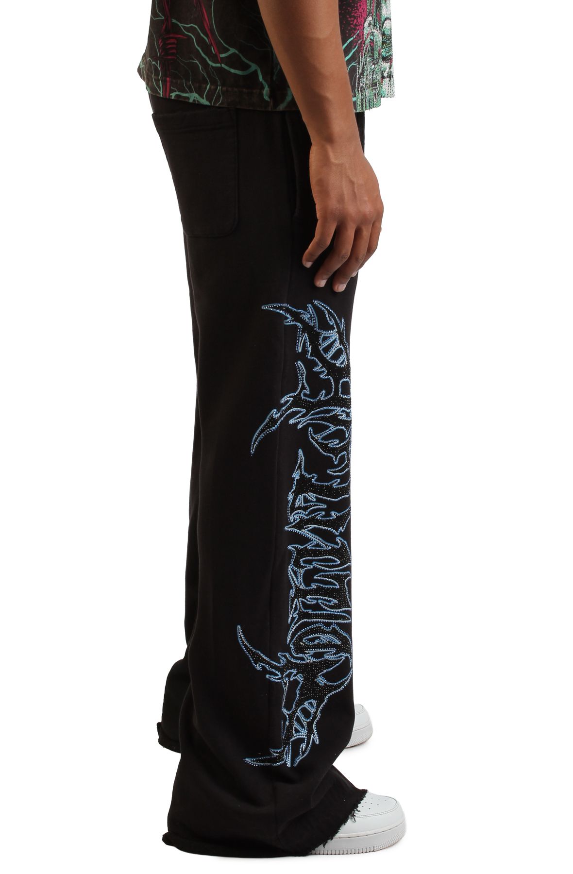 AFFLICTION TOXIC WRATH WIDE LEG PANT A30970-BK - Shiekh