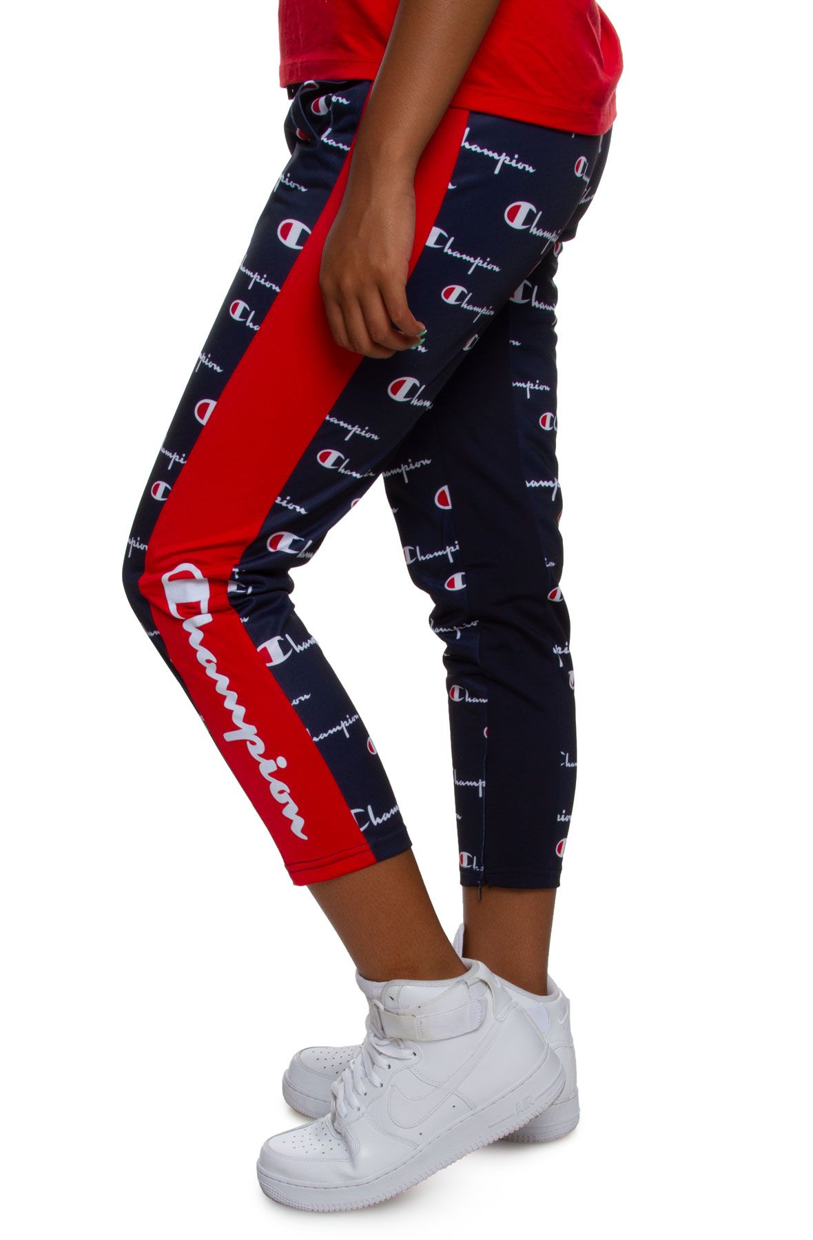 Champion all over logo track pants on sale