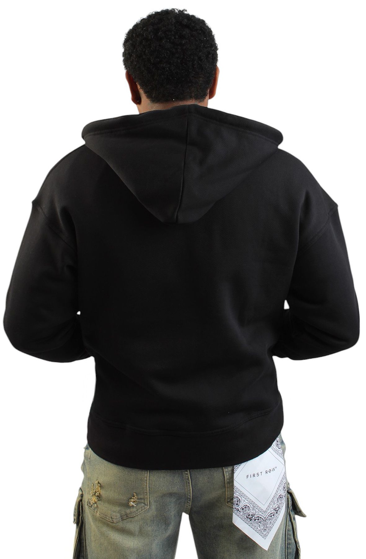 SHIEKH Coupe Distressed Zip Hoodie COUPEHOOD001-BLK - Shiekh