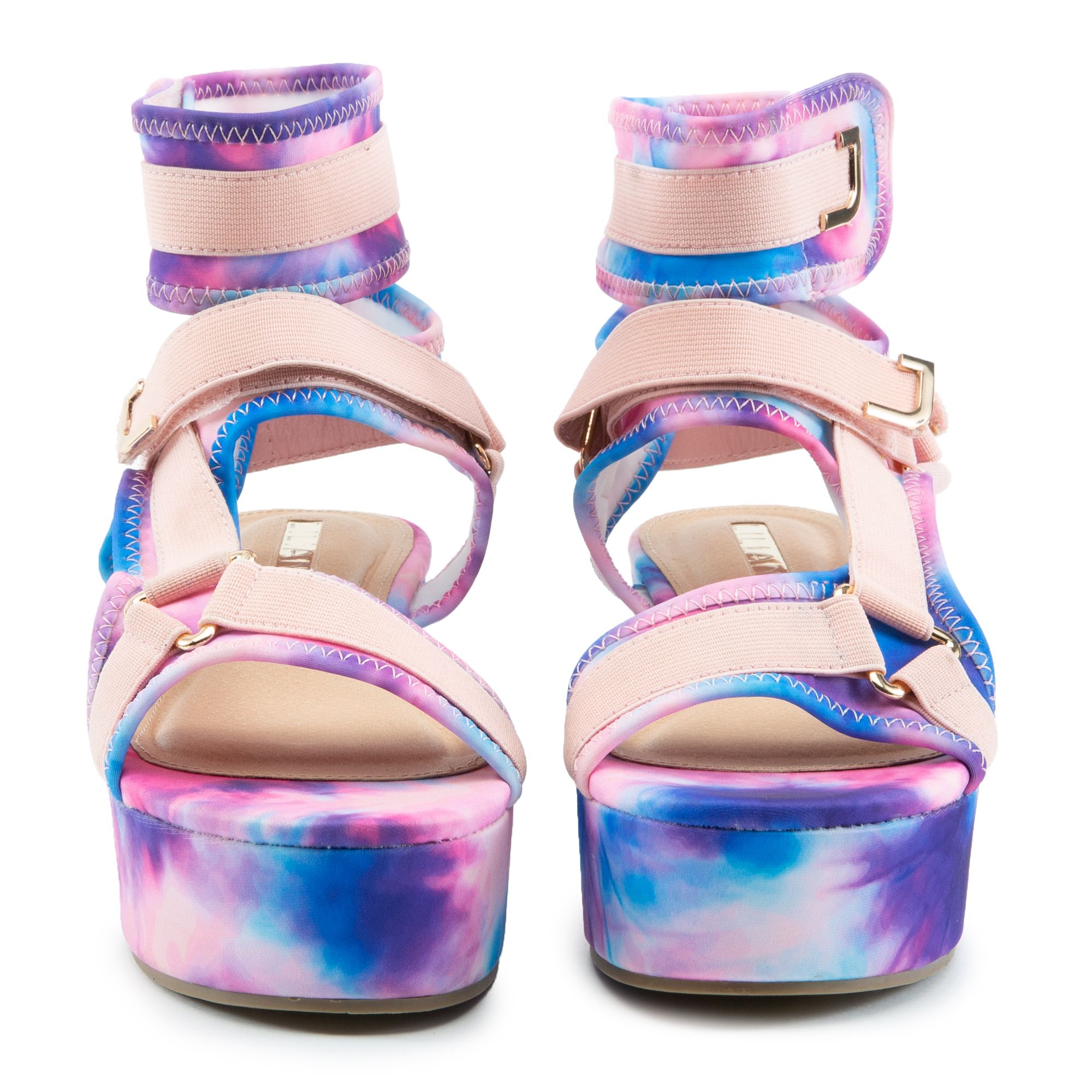 LILIANA Barista-3 Wedge Sandals BARISTA-3-PKTD - Shiekh