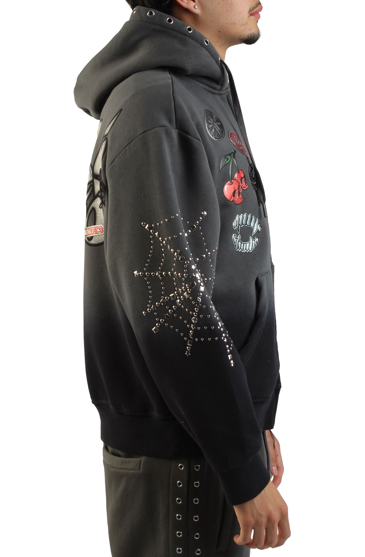 SMOKE RISE No Rules Fleece Full Zip Hoodie FO26S467SK-BLK - Shiekh