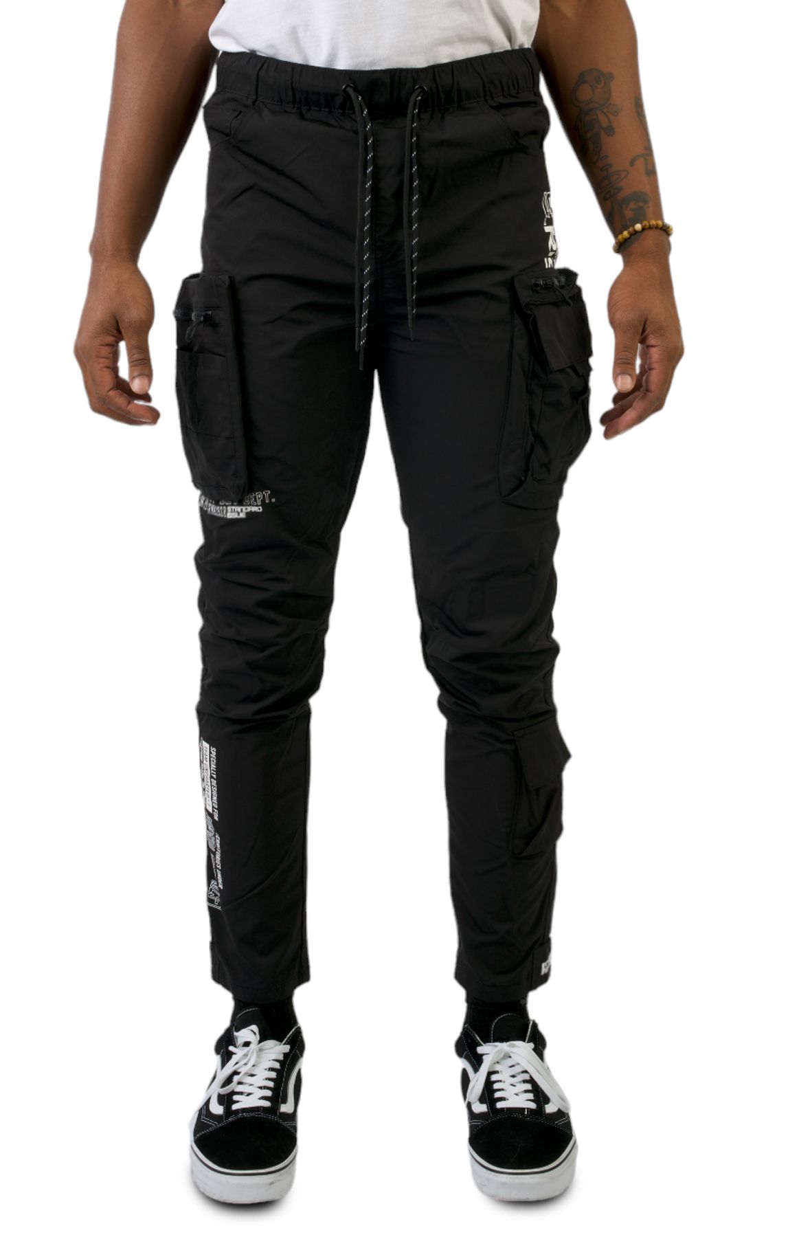 Black Baggy Pants with Chain