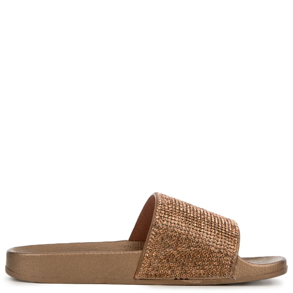 womens slides rose gold