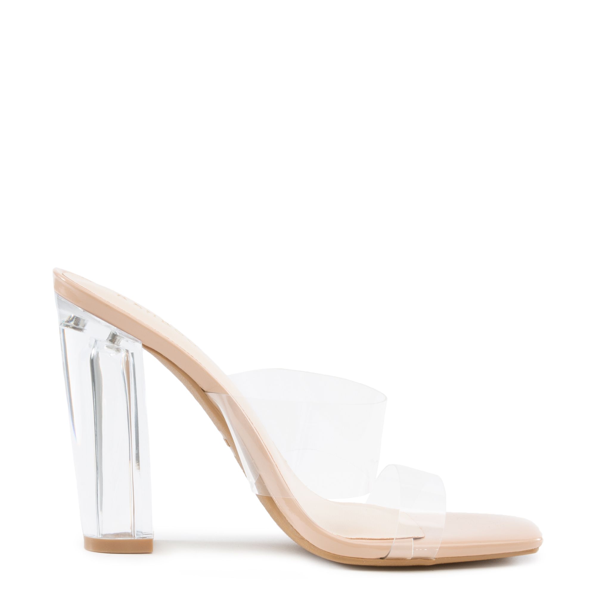 BAMBOO Slash-02 Clear High Heels JPM SLASH-02-NUDPT - Shiekh