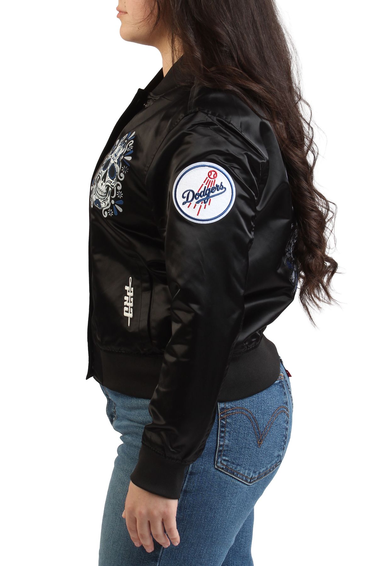 ロスエンジェルス PRO STANDARD MLB Los Angeles Dodgers Eternal Skull Satin Jacket