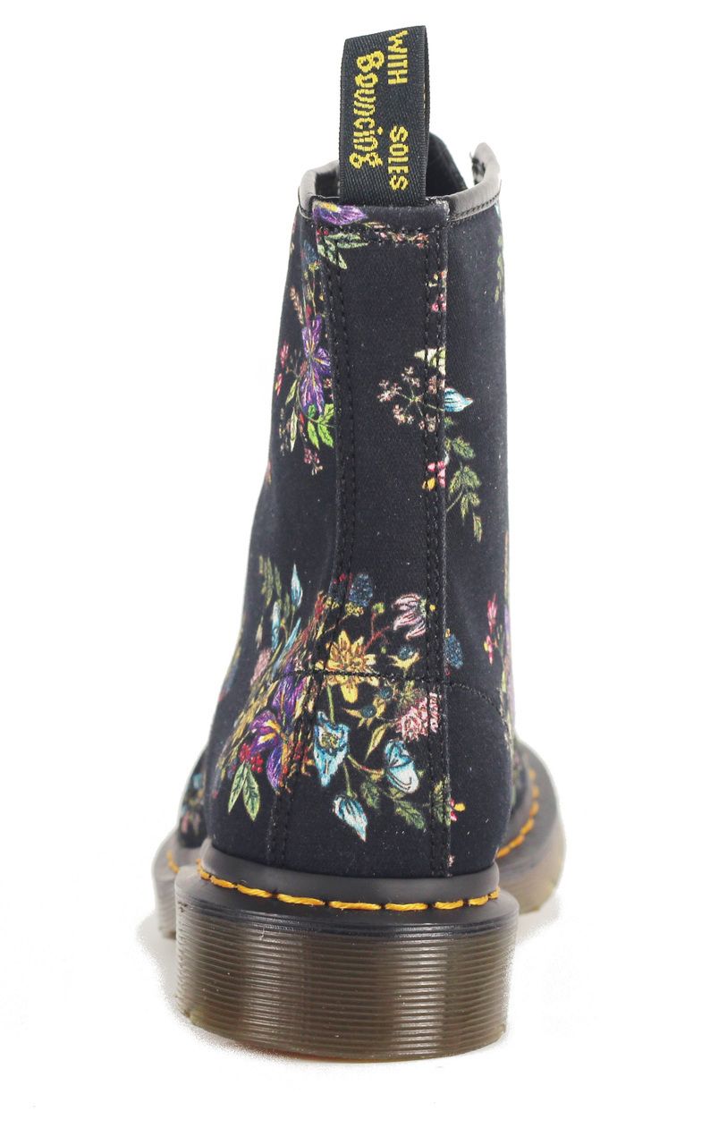 DR. MARTENS for Women: Castel Black Noir Belladonna Fine Canvas