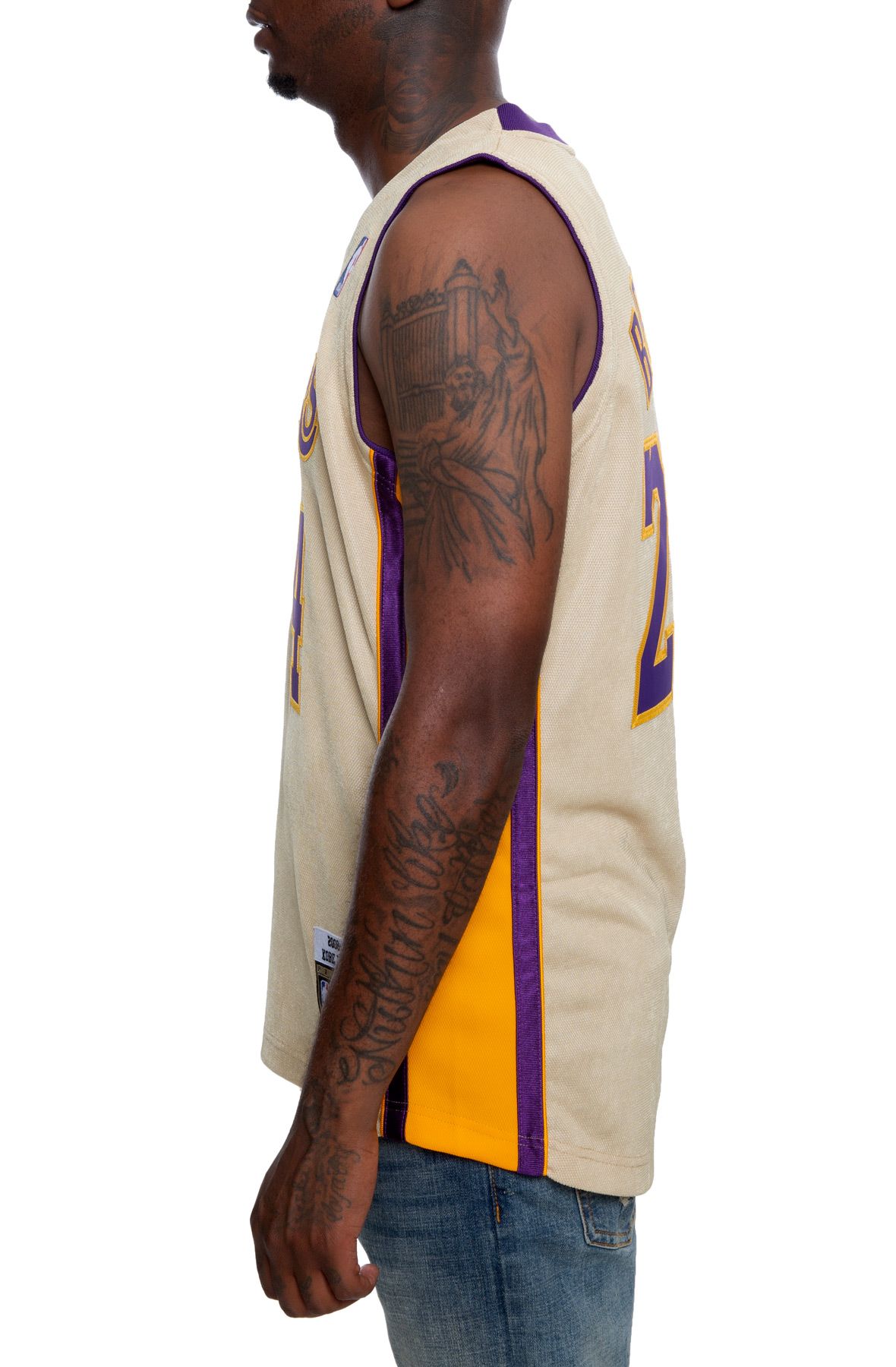 Aape x Mitchell & Ness Los Angeles Lakers BP Jersey Gold Men's