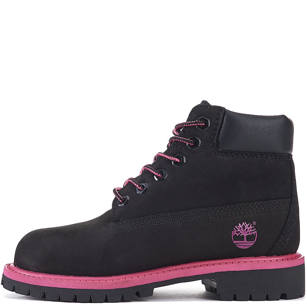 black and pink timberlands