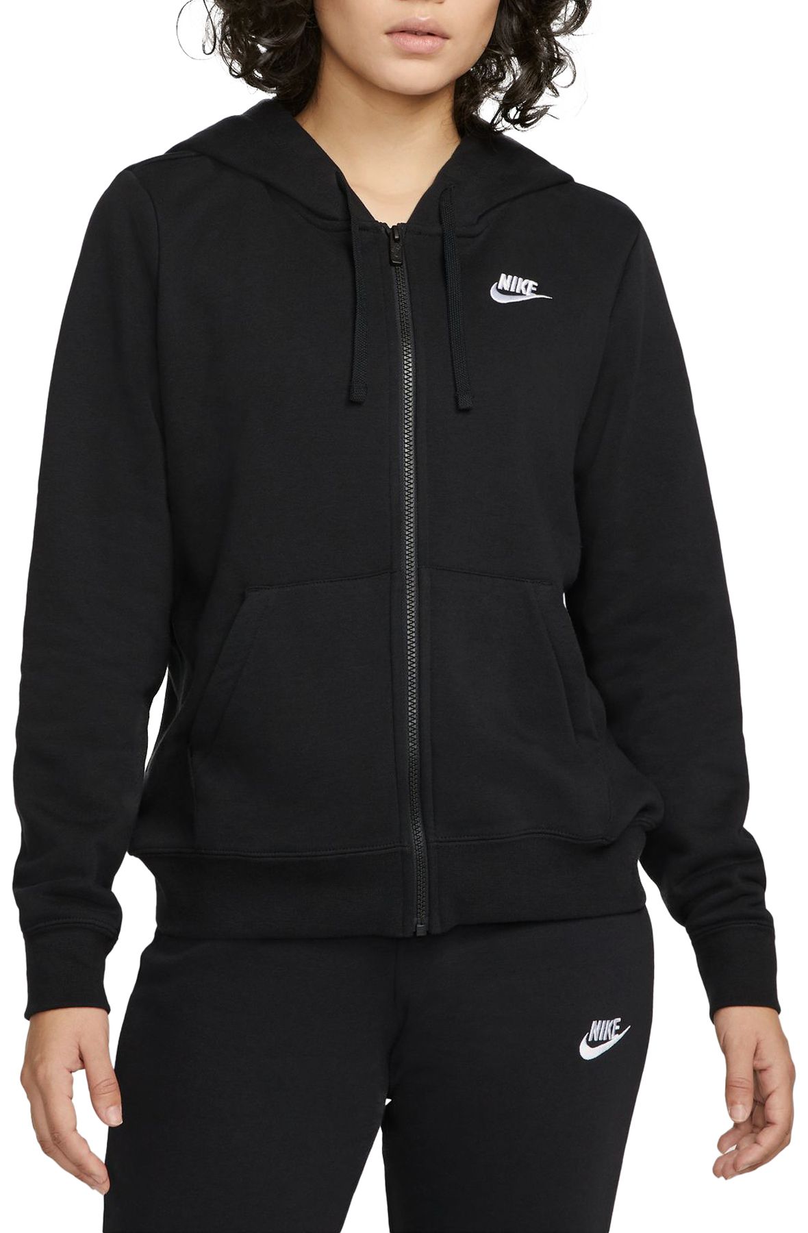 Nike Club Lace-Up Hooded Sweatshirt