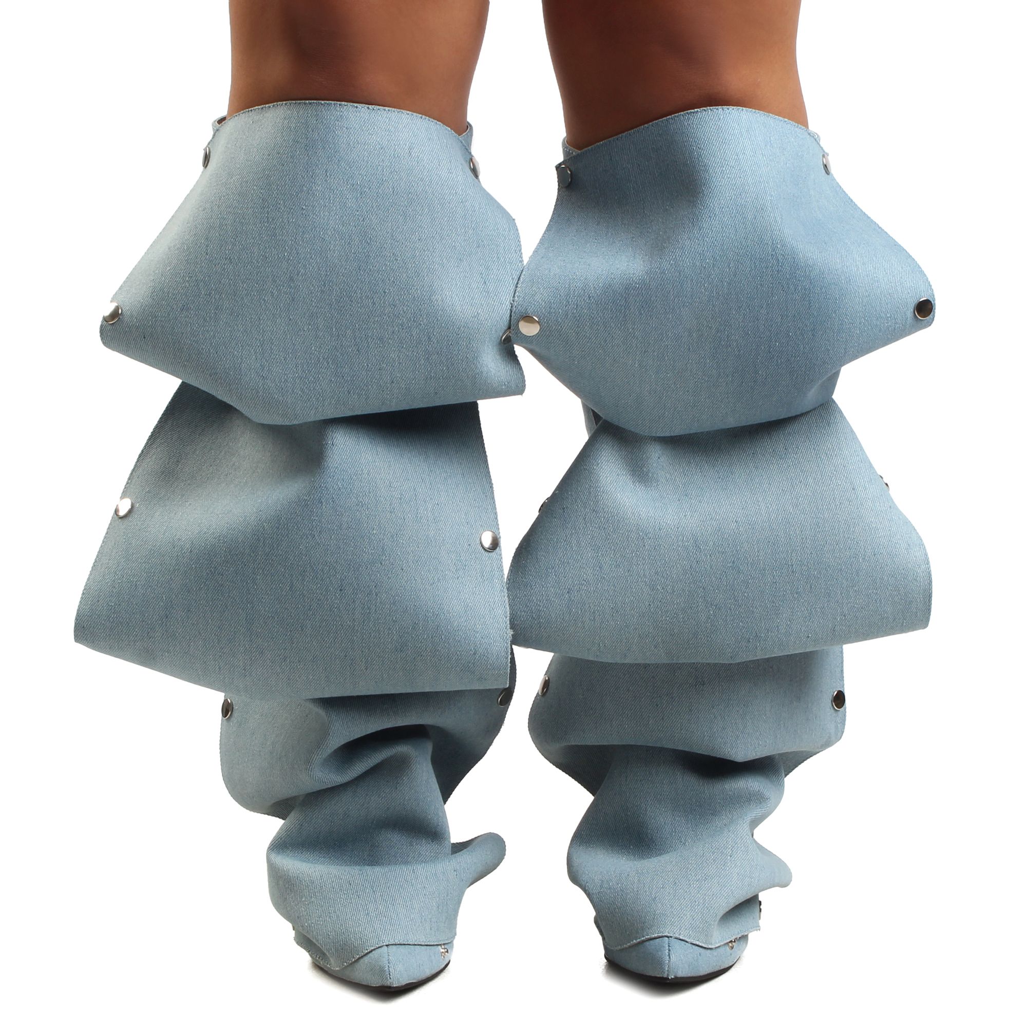 denim stiletto boots