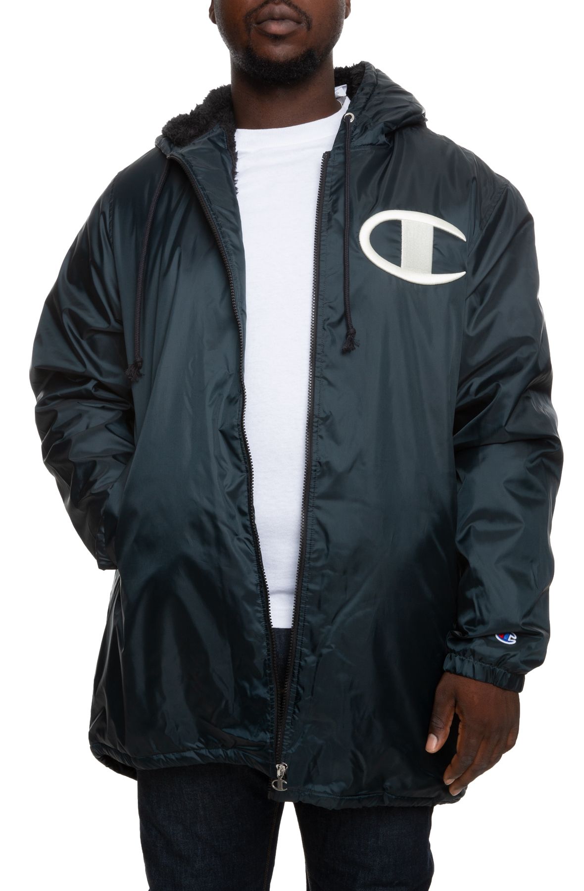 champion c logo sherpa lined jacket