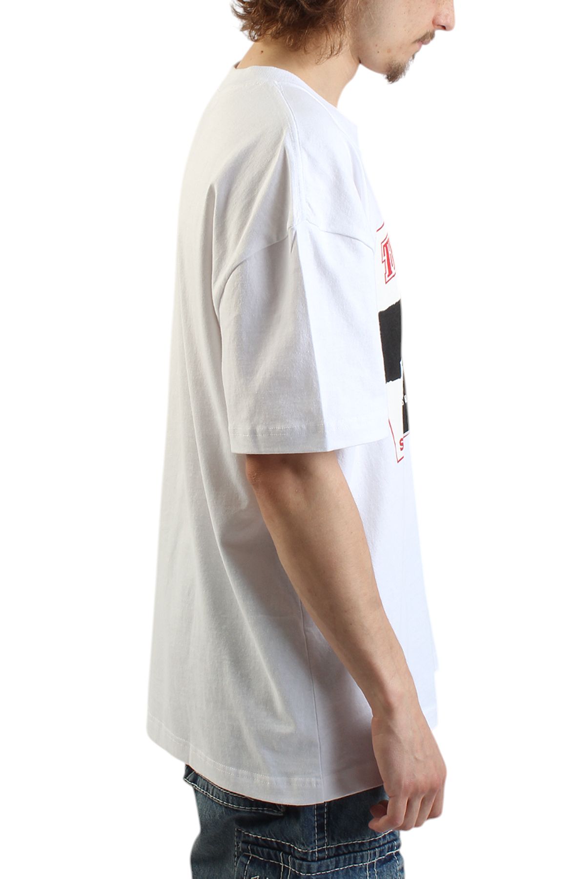 TRUE RELIGION Thick T-Shirt With Distressed Logo 108917-1700