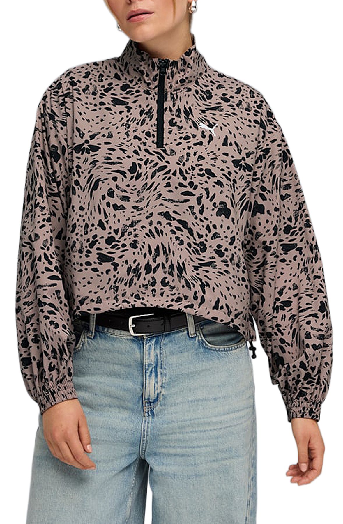 PUMA Essentials Animal Print Half-Zip Jacket 69246588 - Shiekh