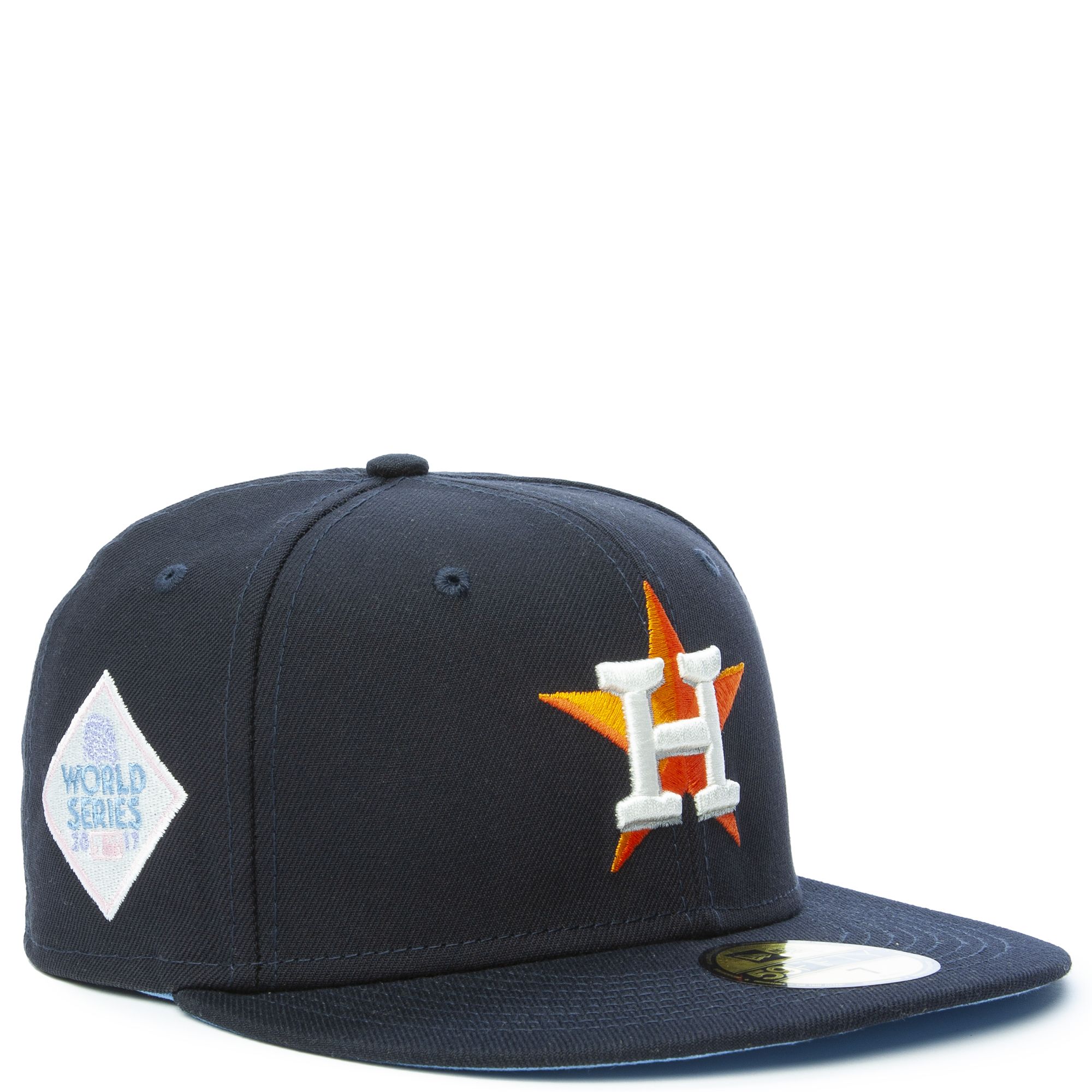 Navy Blue Houston Astros Icy Blue Bottom 2017 World Series New Era 59FIFTY Pop Sweat Fitted 8