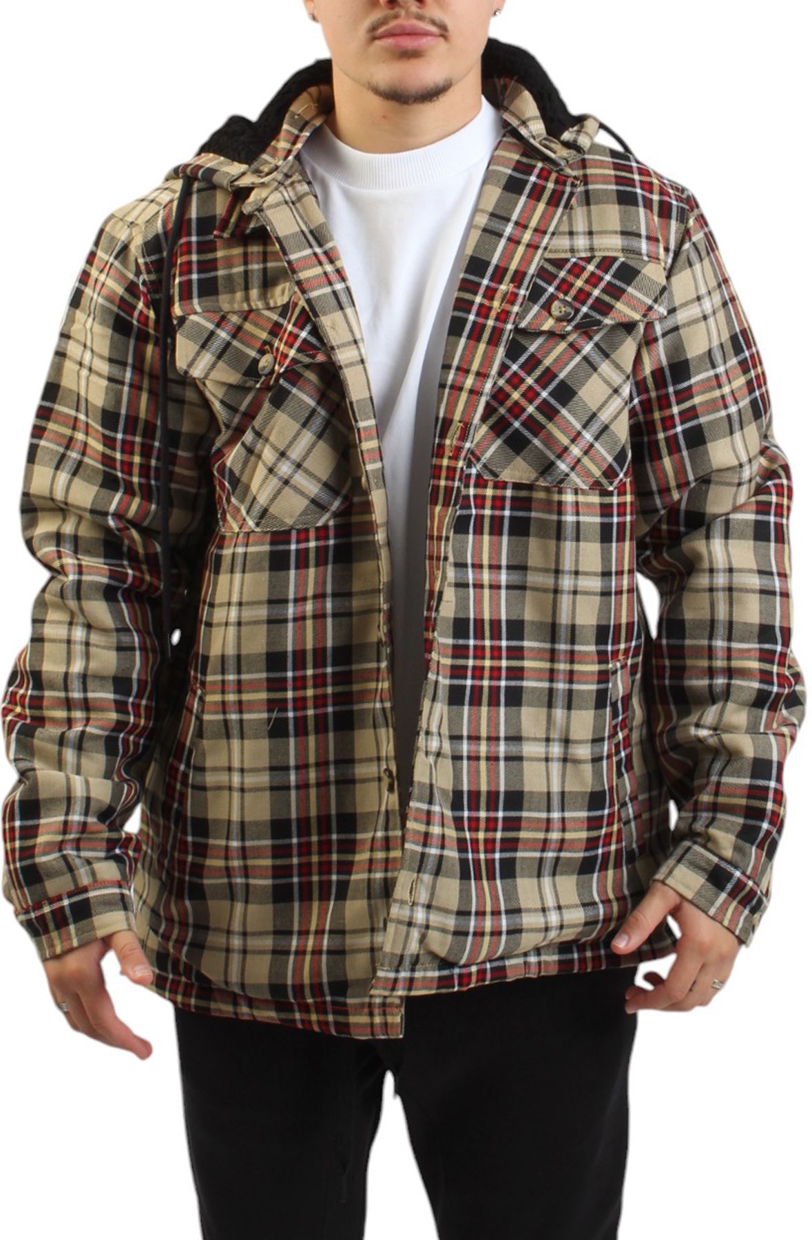 【HI FI FNK】East Cropped Square Check Shirt Amazon.com: ZYXTIM Plaid Shirt Men Flannel Button Down