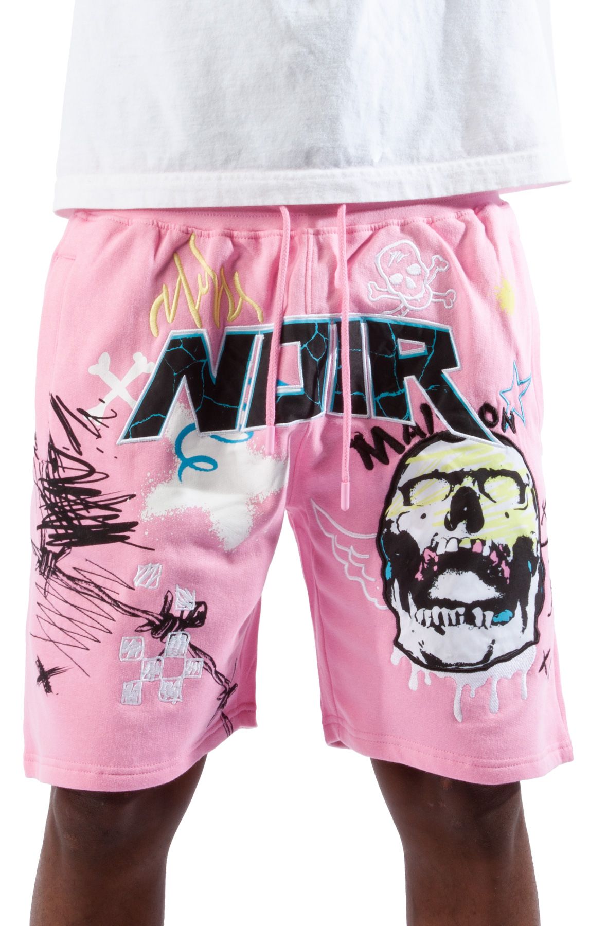 MAISON NOIR Skull Shorts M9B33PNK - Shiekh