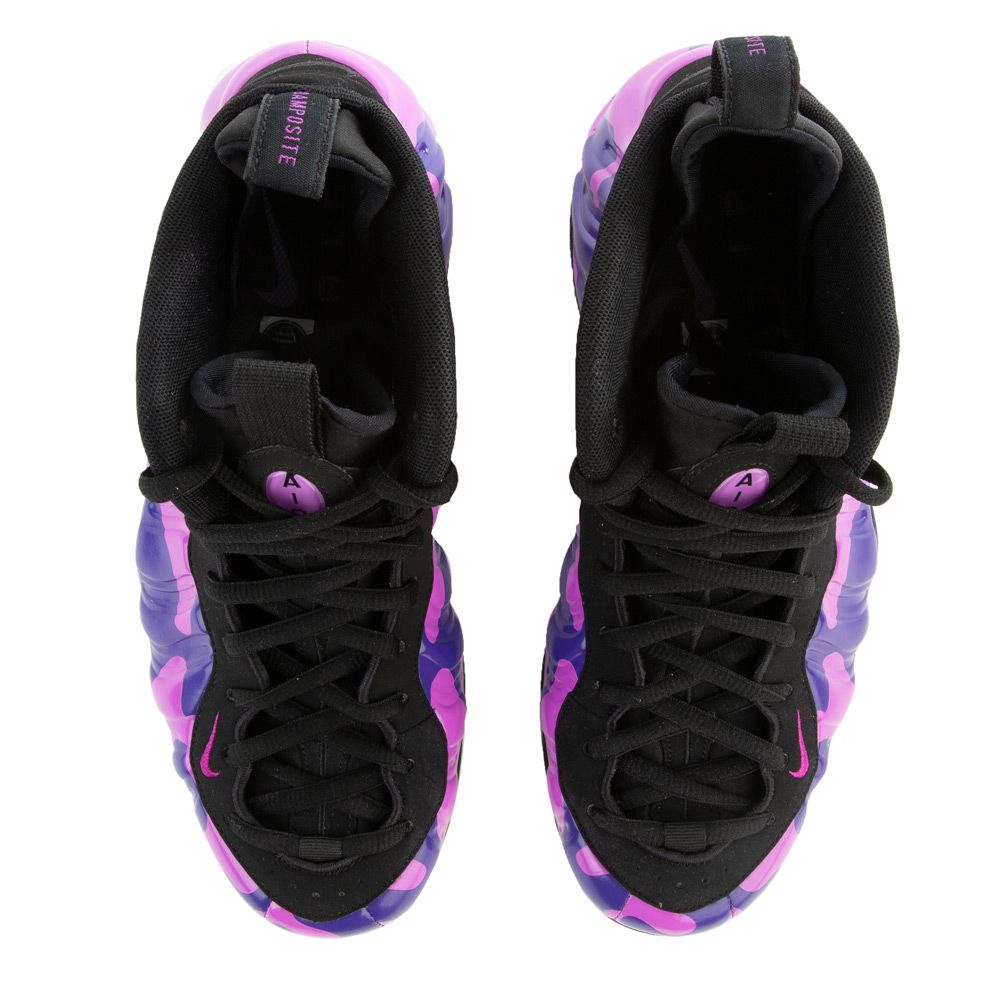 nike men air foamposite pro black court purple hyper violet