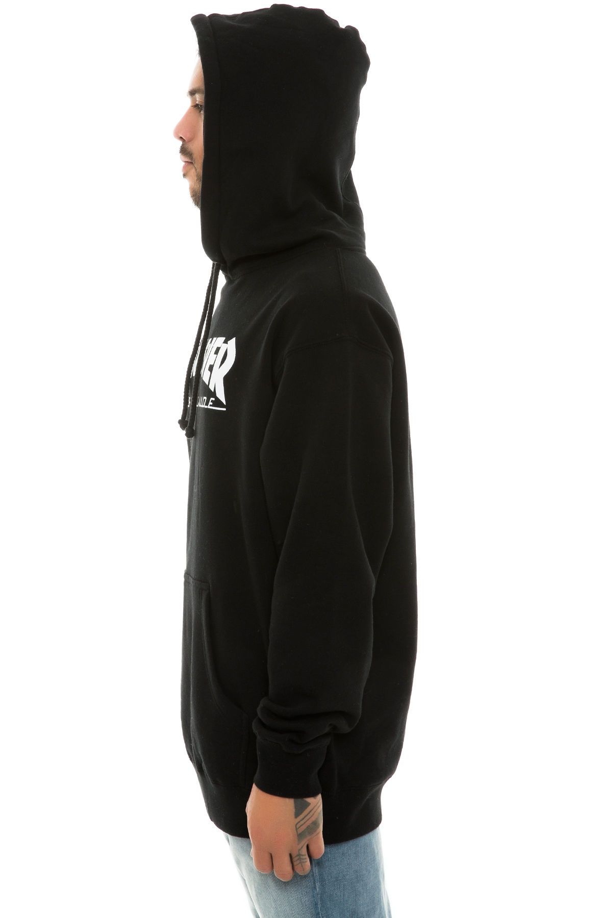 HUF The x Thrasher Classic H Pullover Hoodie in PF55D01-BLK - Shiekh