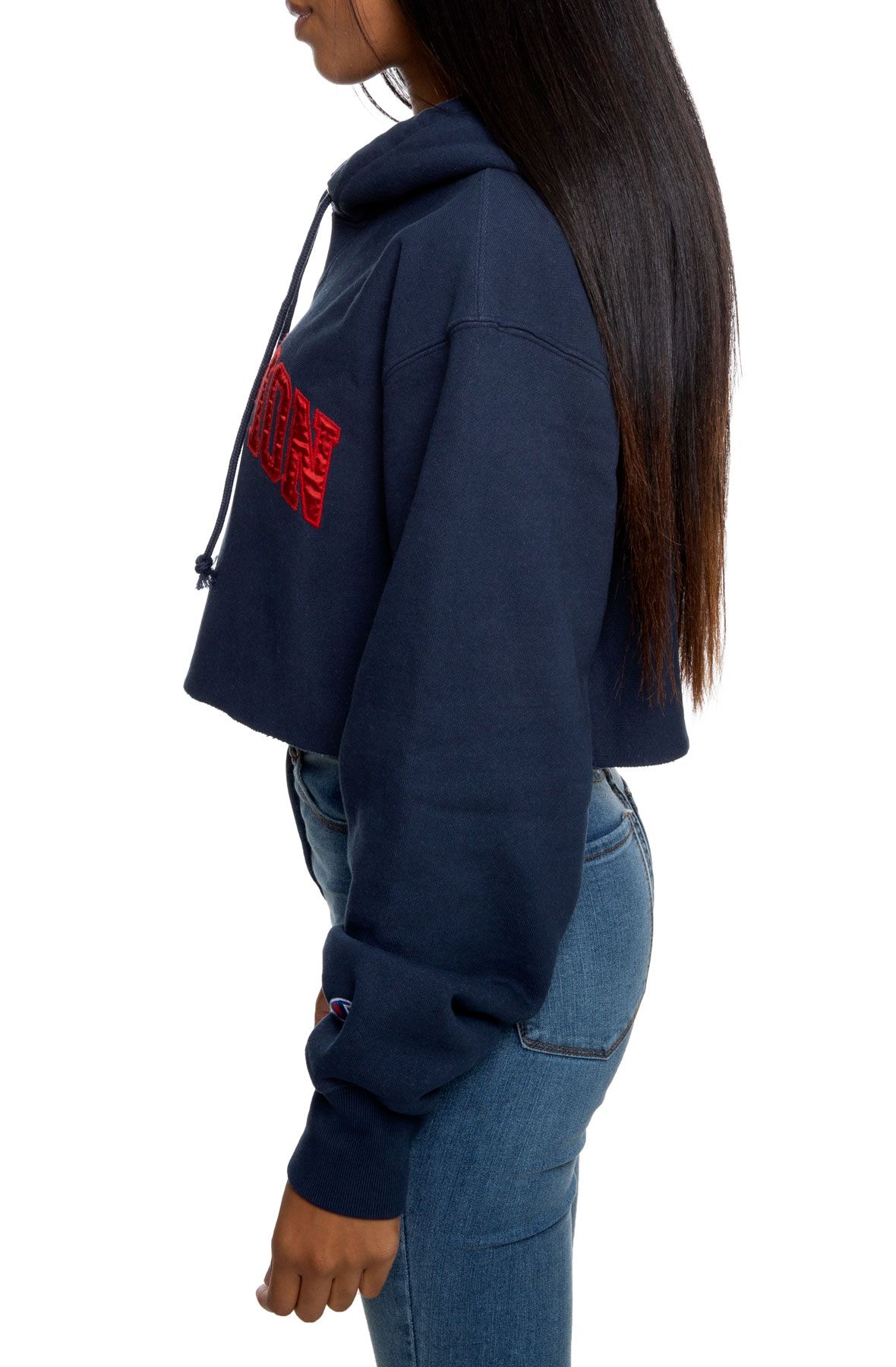 reverse weave cropped hoodie