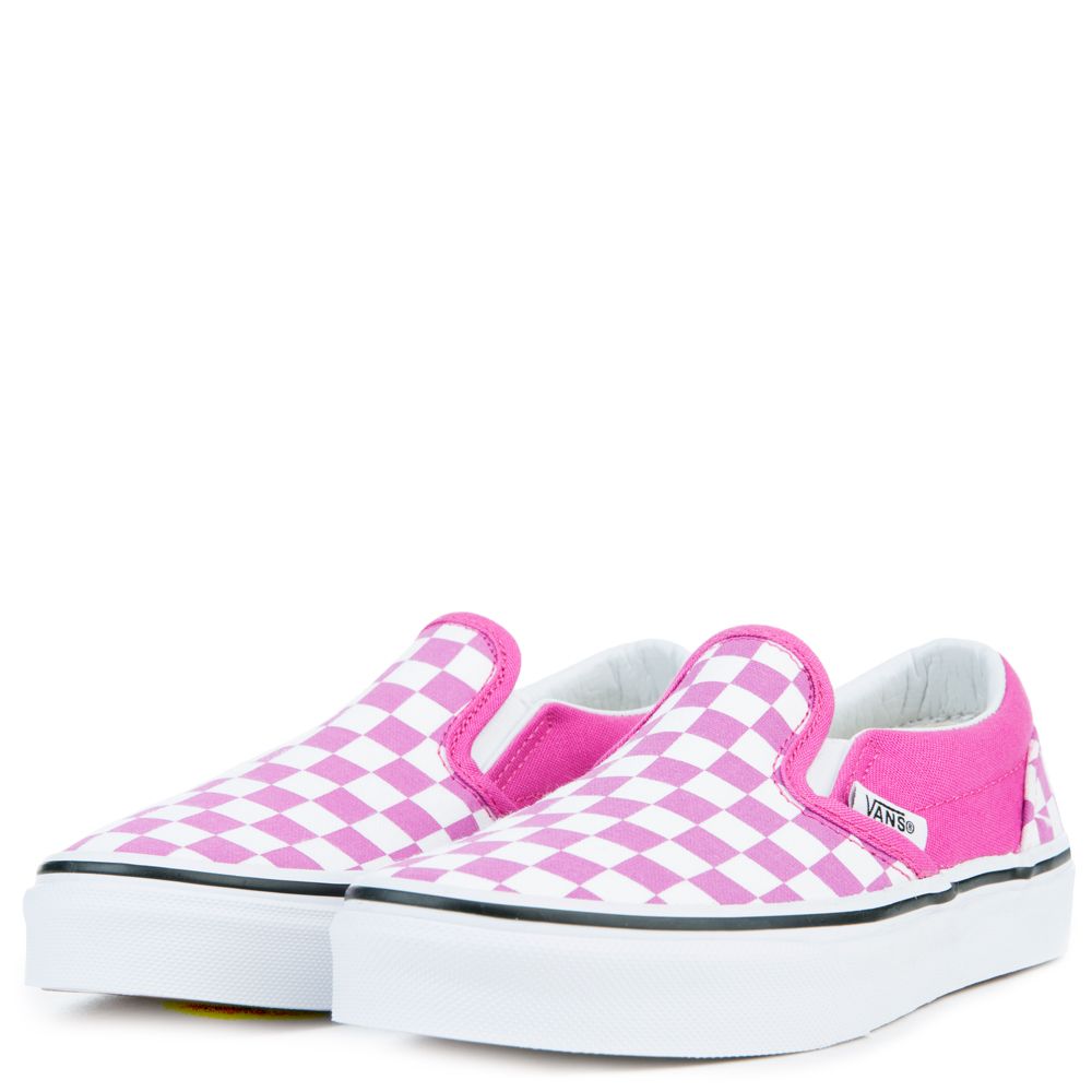 Raspberry checkered vans clearance