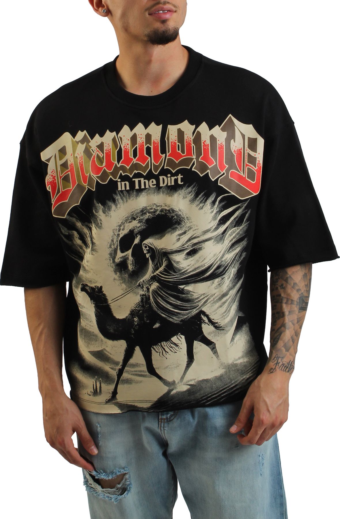 AKS Diamond In The Dirt French Terry Cropped Shirt AKDEC24TS_01A