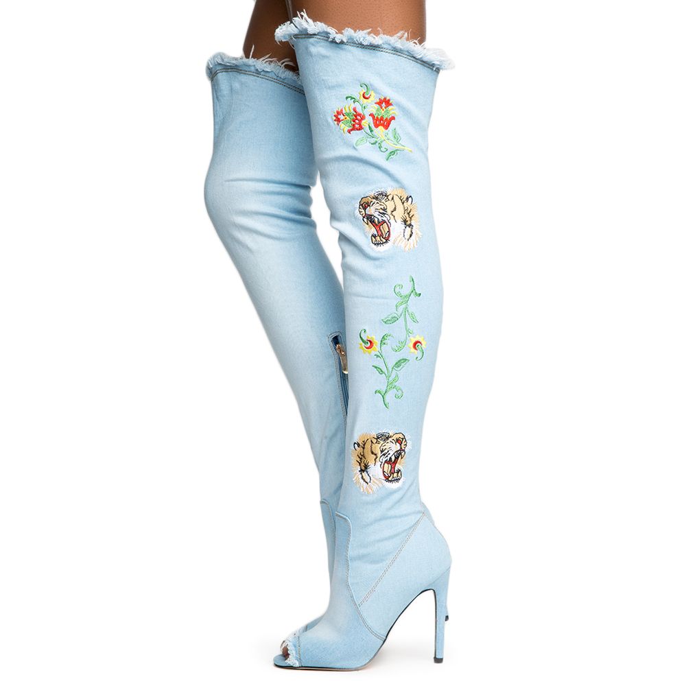 cape robbin denim boots