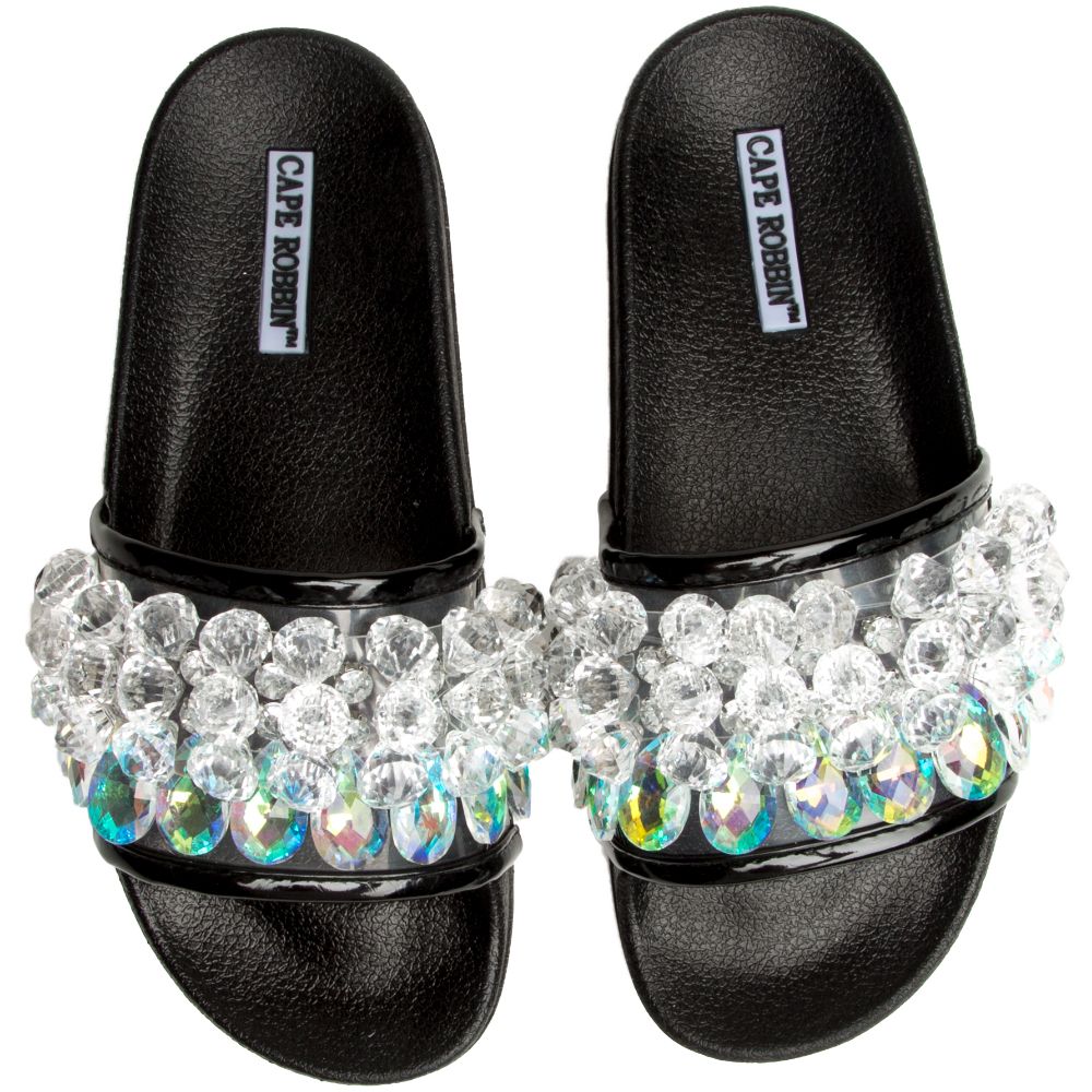 Cape robbin rhinestone slides sale