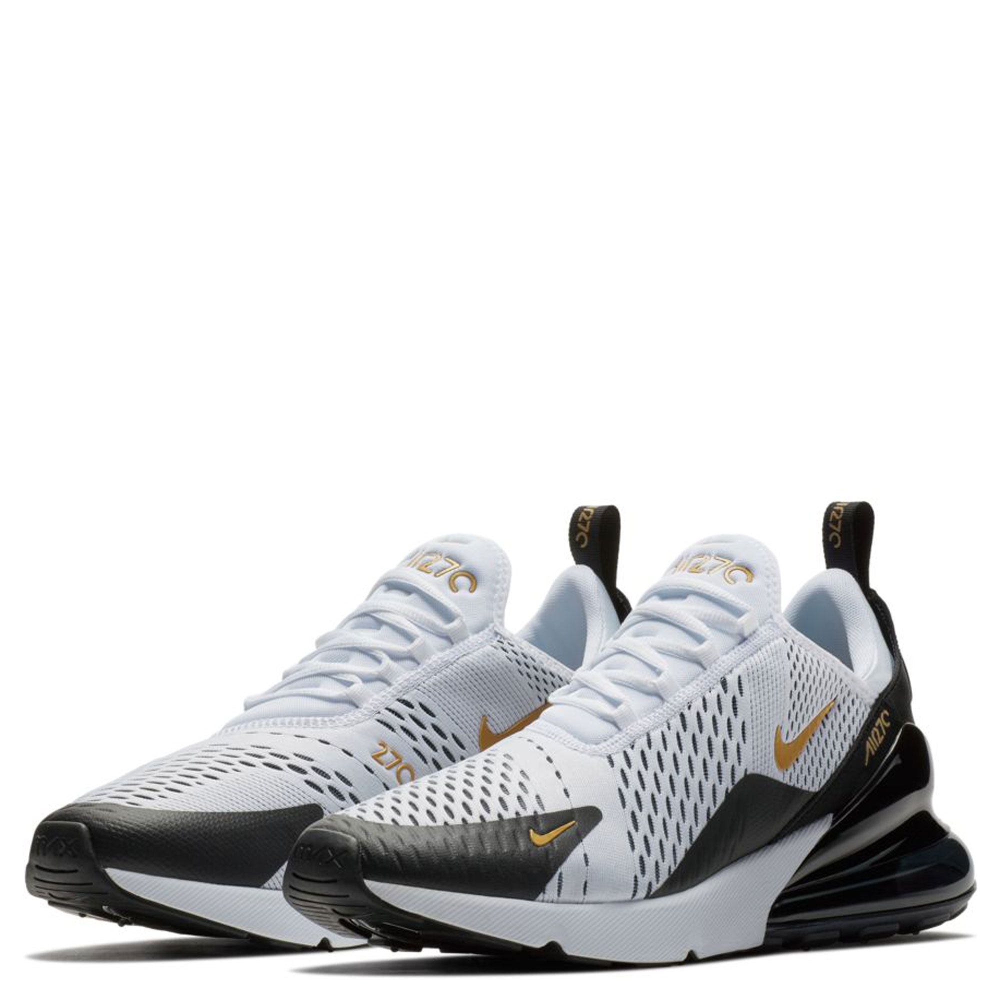 Air max 270 white metallic gold black best sale