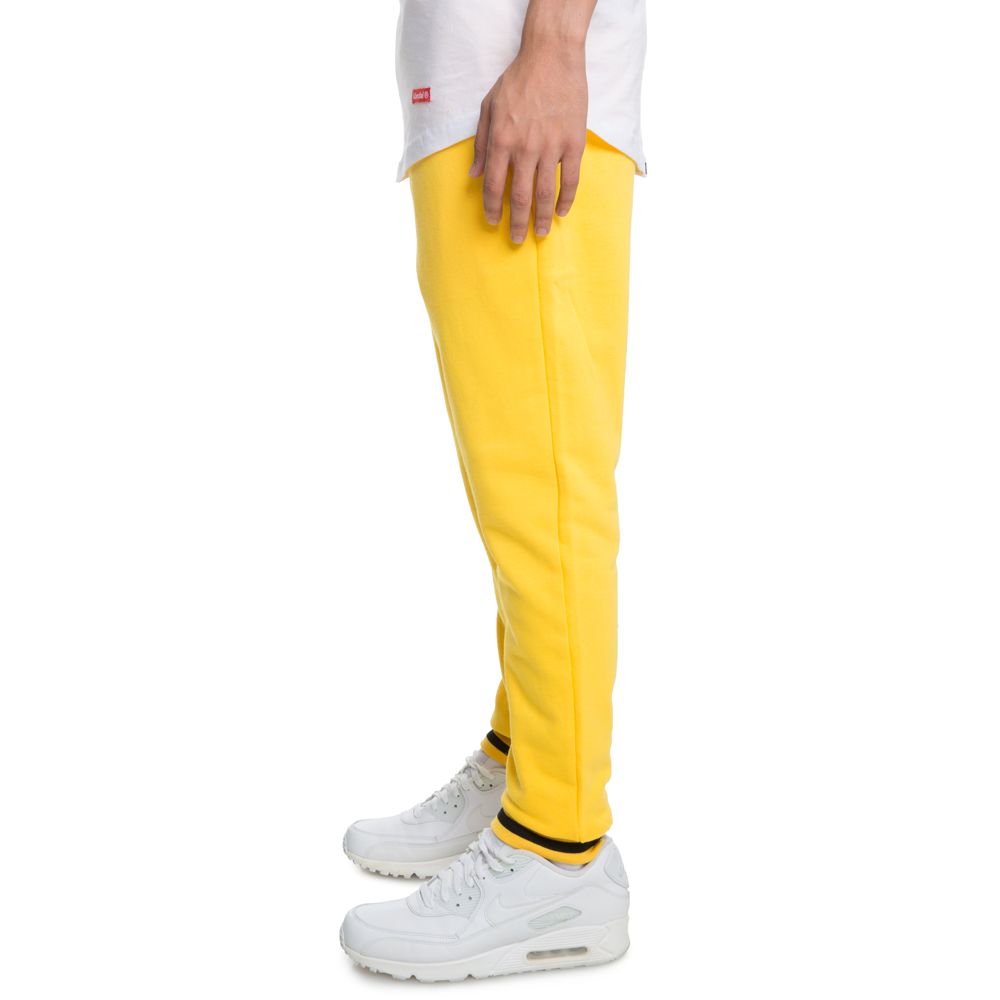 yellow and black joggers