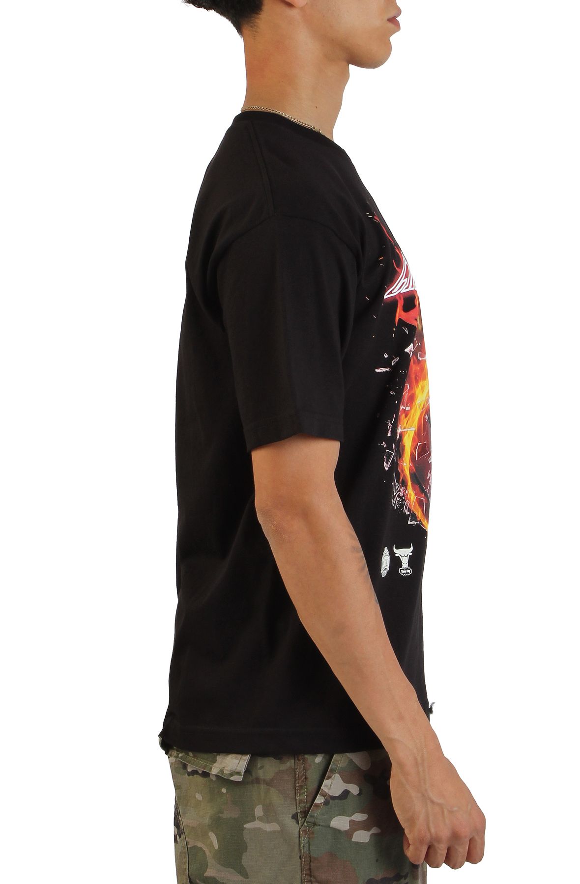 MITCHELL AND NESS NBA Chicago Bulls Blaze T-Shirt TP12212-CBUBLCK