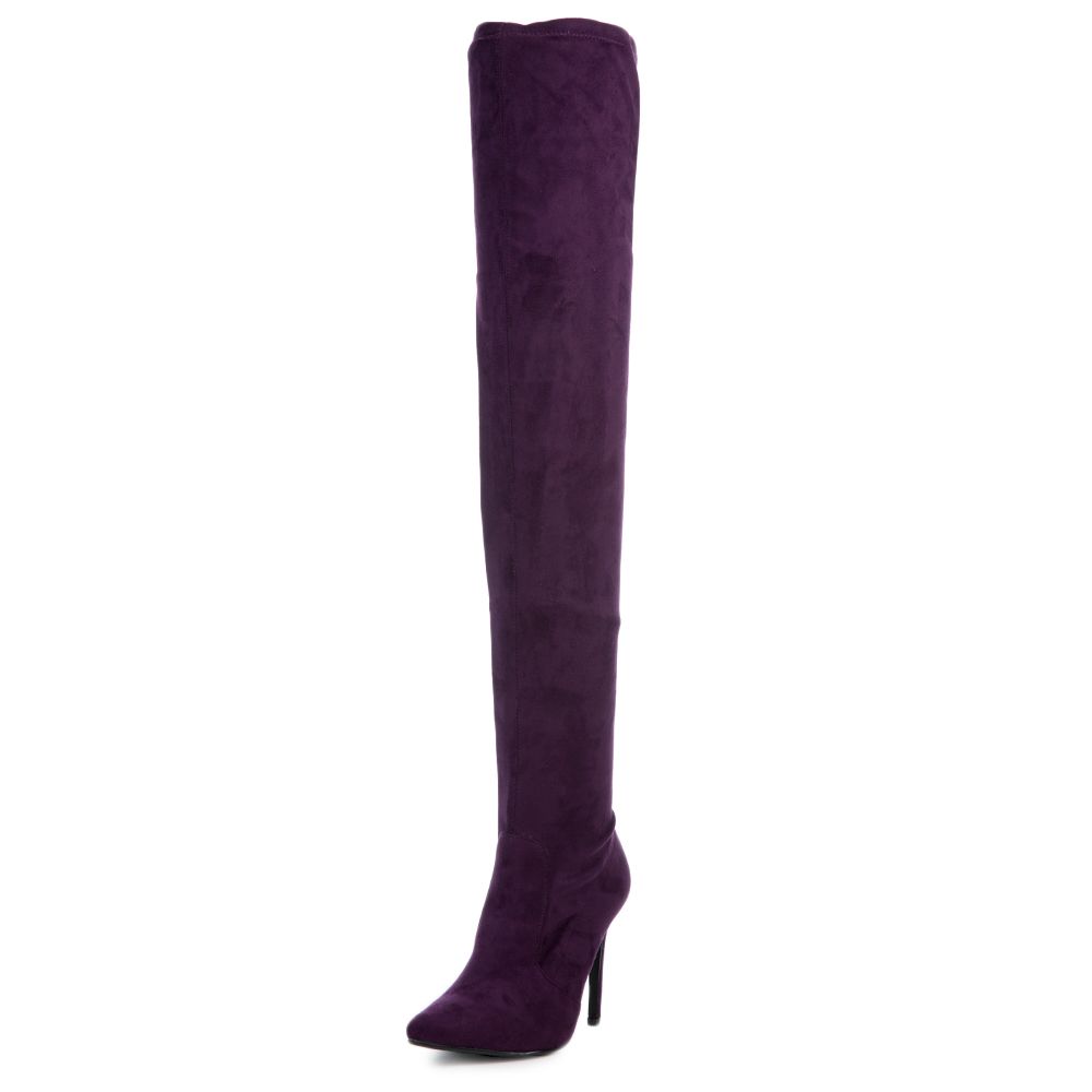 CAPE ROBBIN Women's Mini-5 Purple High Heel Boot MINI-5/DP - Shiekh