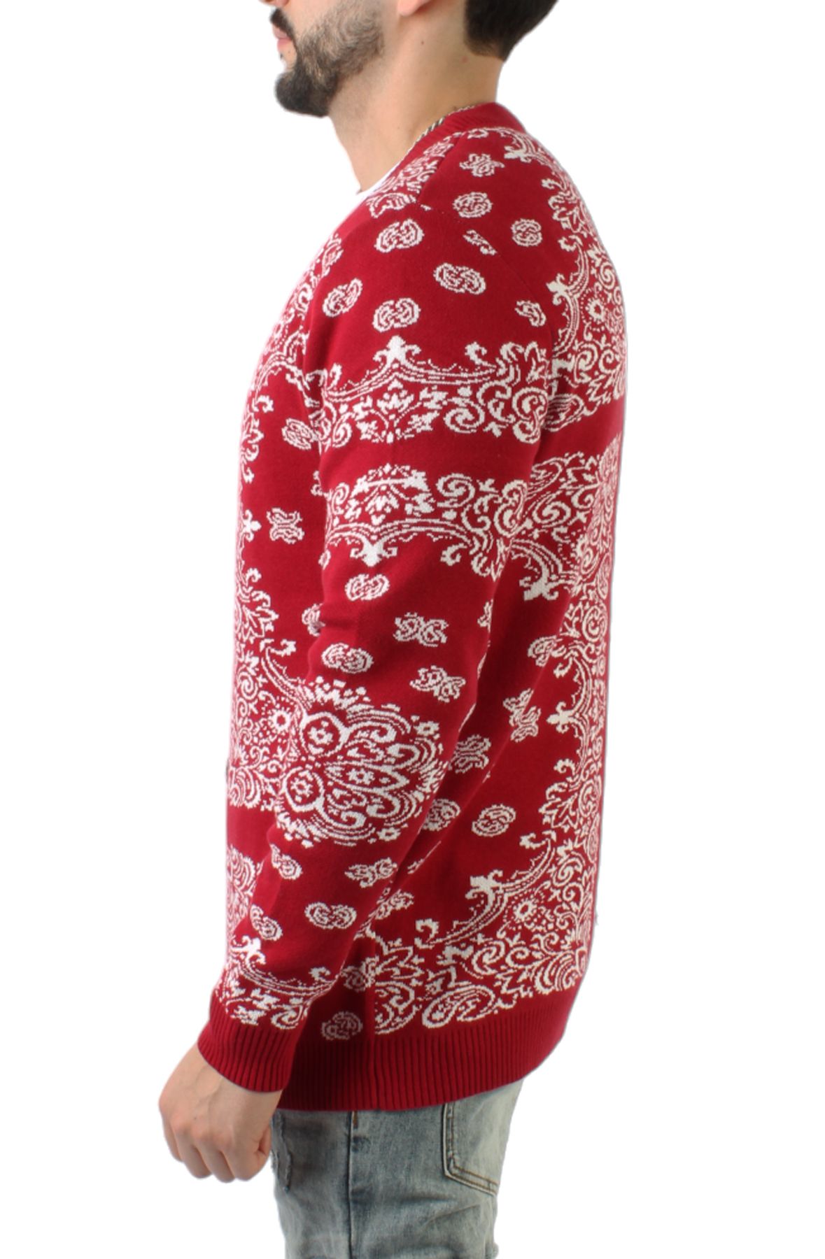 IROOCHI Bandana Cardigan 34010-RED - Shiekh IROOCHI Bandana Cardigan 34010-RED - Shiekh