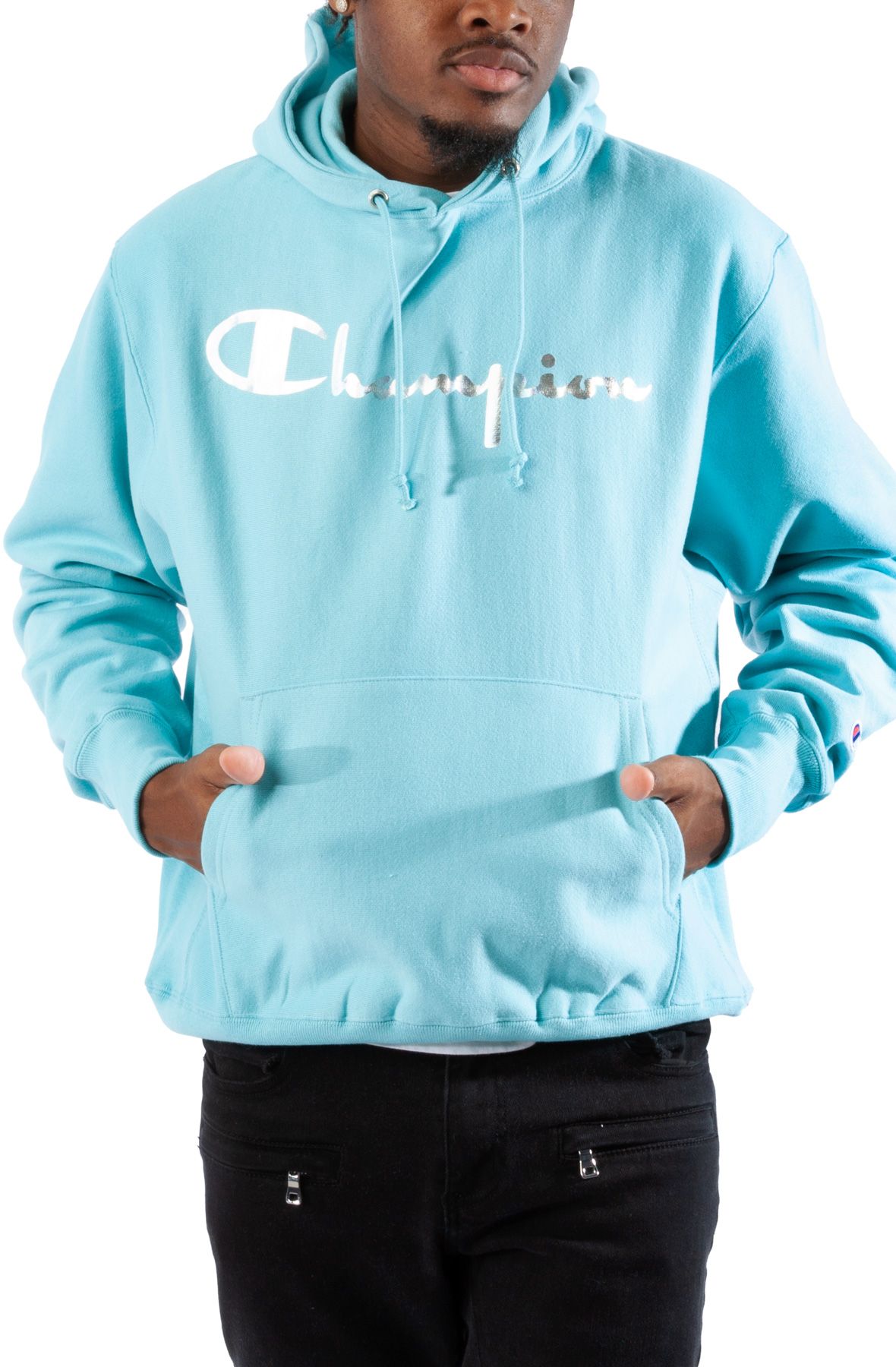 CHAMPION Rainbow Foil Reverse Weave Hoodie GF68586IQA-K7H - Shiekh