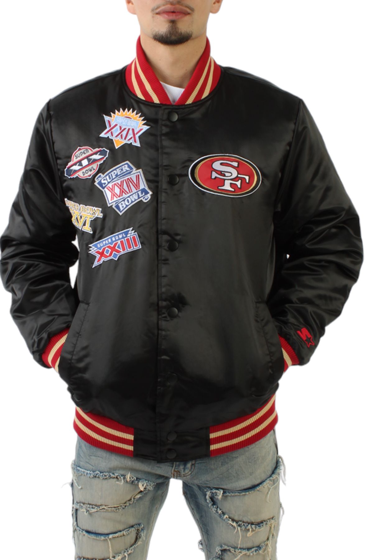 Black Nike NFL San Francisco 49ers Bomber Jacket