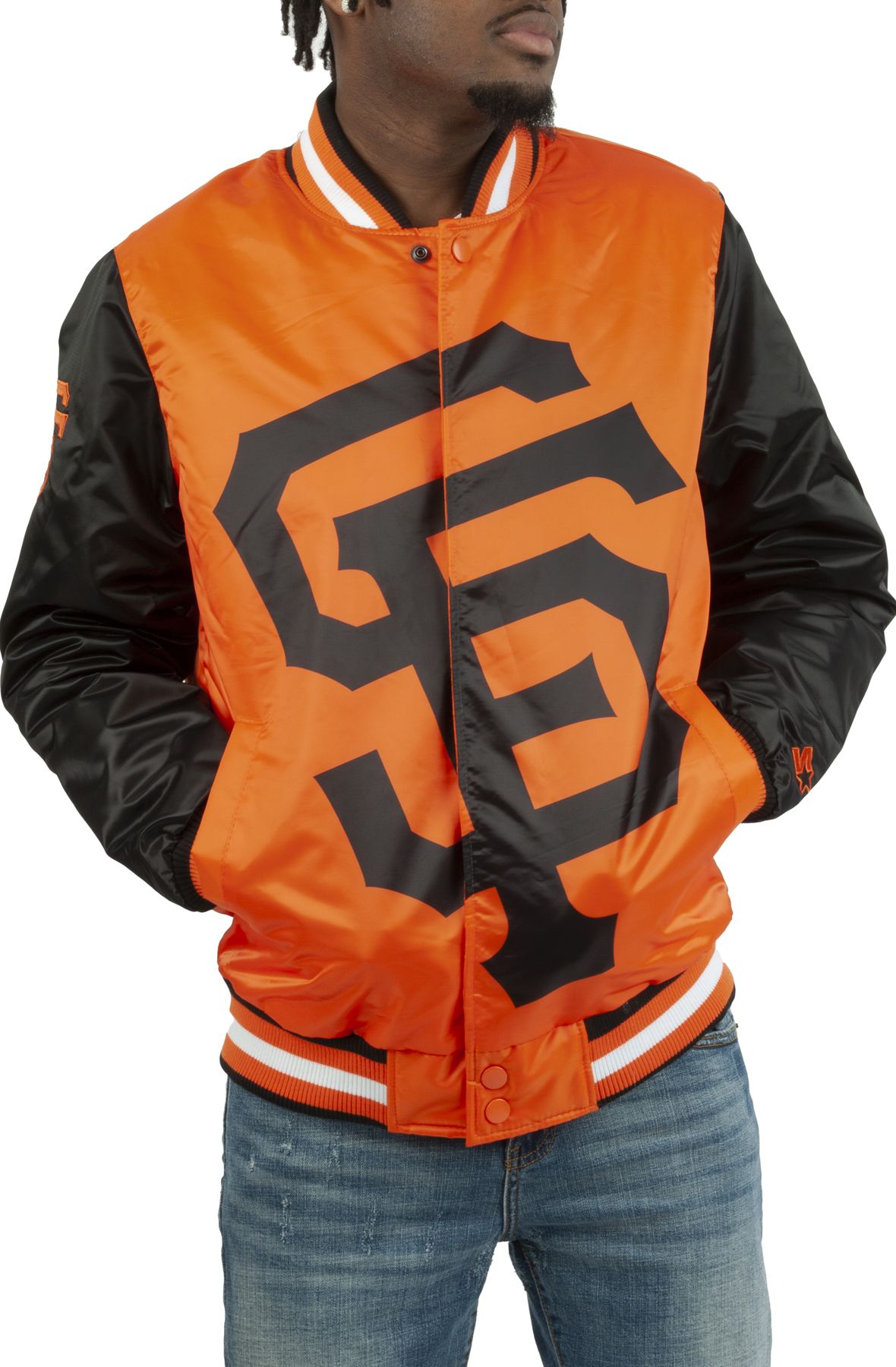 STARTER San Francisco Giants Blown Up Logo Jacket LS25J561 SFG - Shiekh
