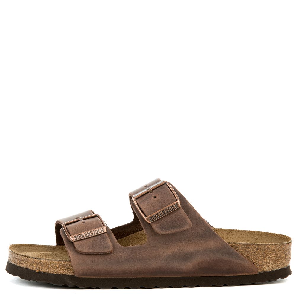 ［大人気！］BIRKENSTOCK ARIZONA SANDALS 452763HABANA 452763 Arizona Oiled Leather Habana Soft Footbed – Naturally