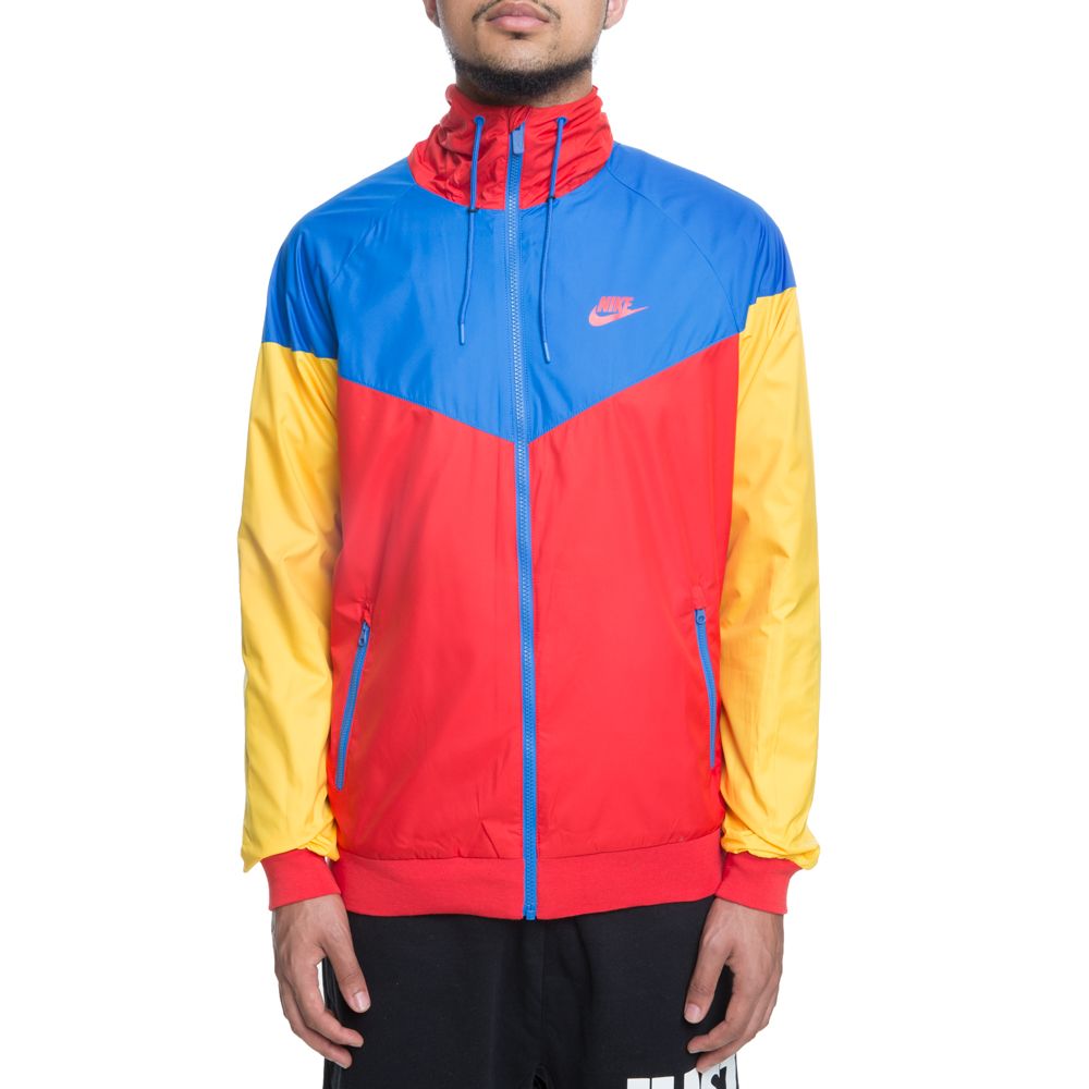red yellow and blue nike jacket