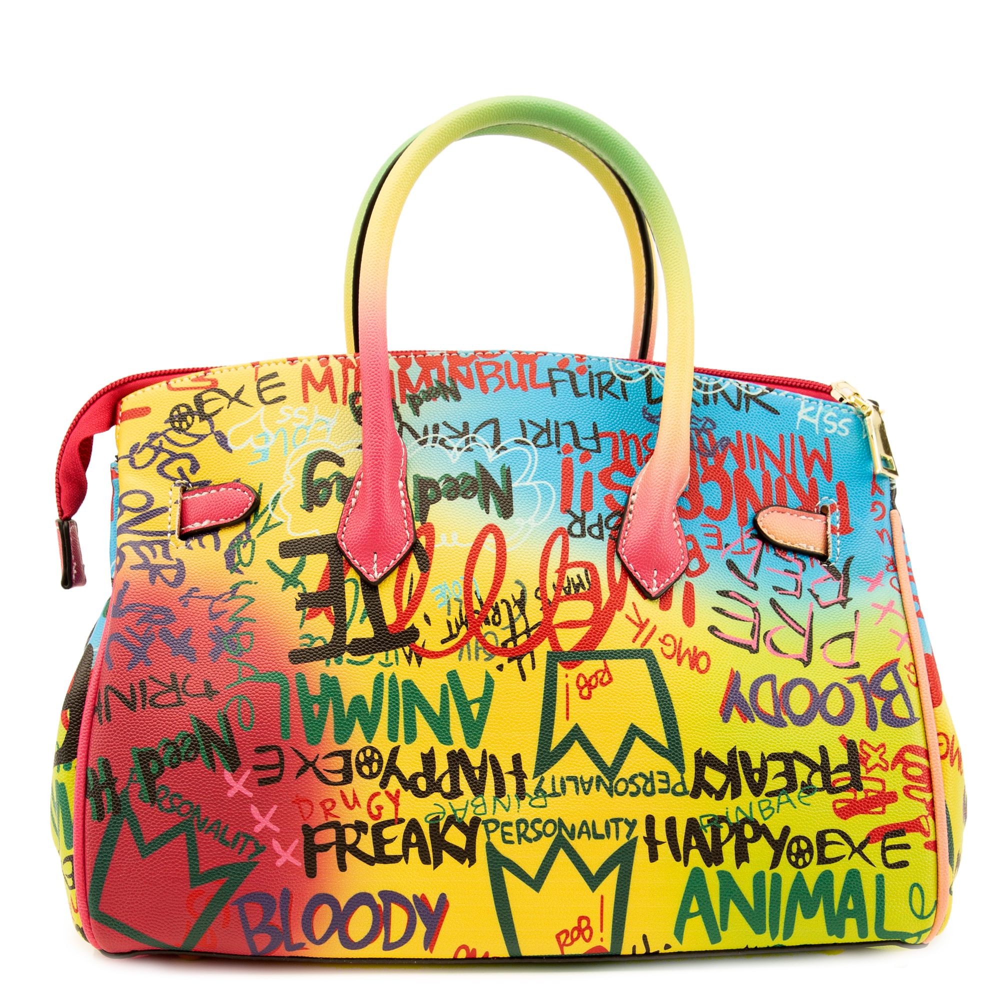 MATA GROUPS USA Graffiti Tote Handbag MT-00002-YELGRF - Shiekh