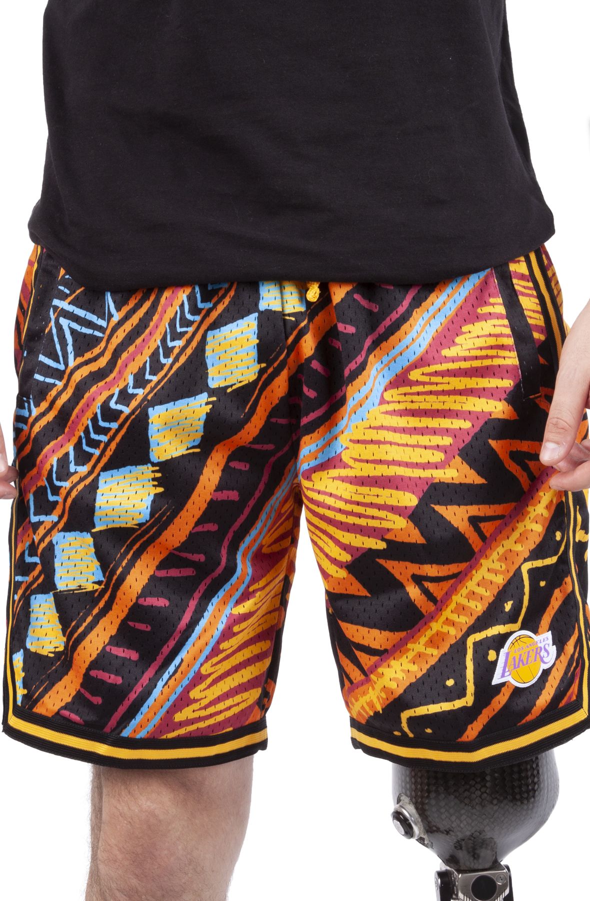 Mitchell and Ness Lakers Game Day Tribal Pattern Shorts Black/Multi