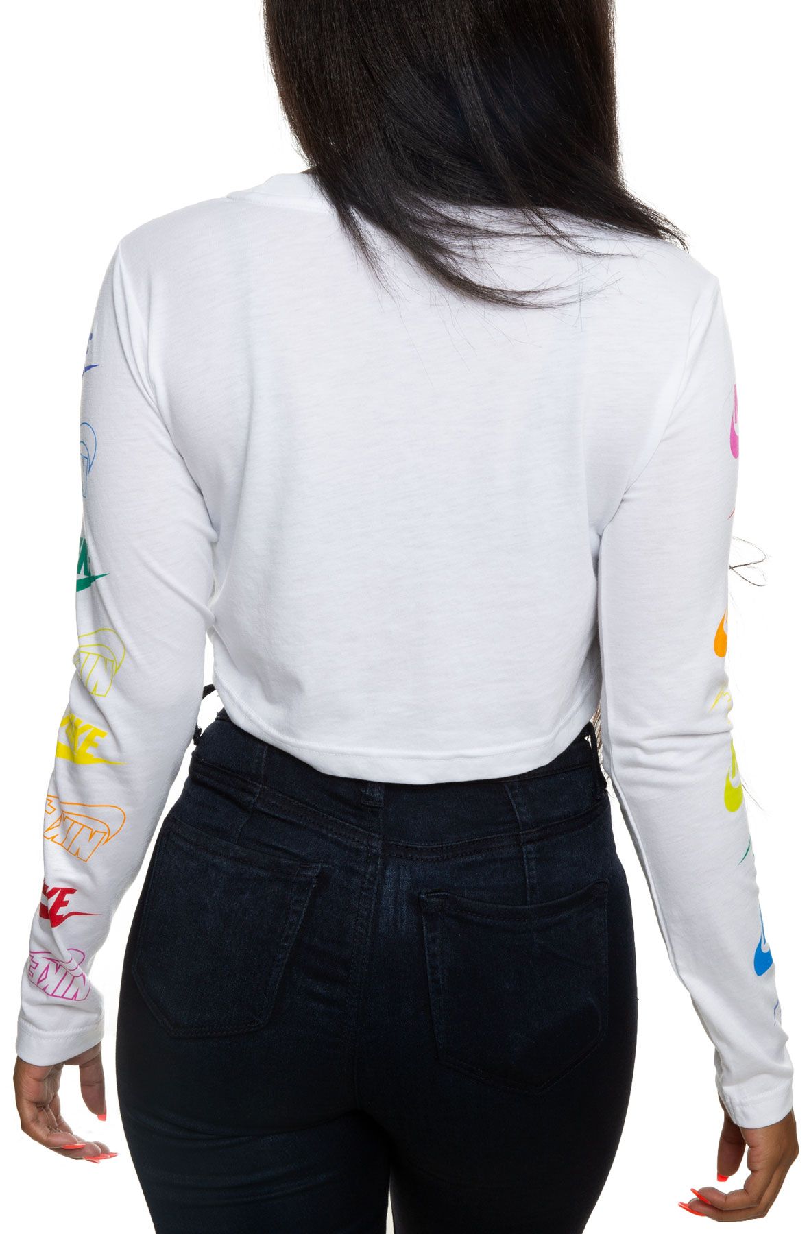 NIKE Sportswear Futura Long Sleeve Cropped Tee BV7147 100